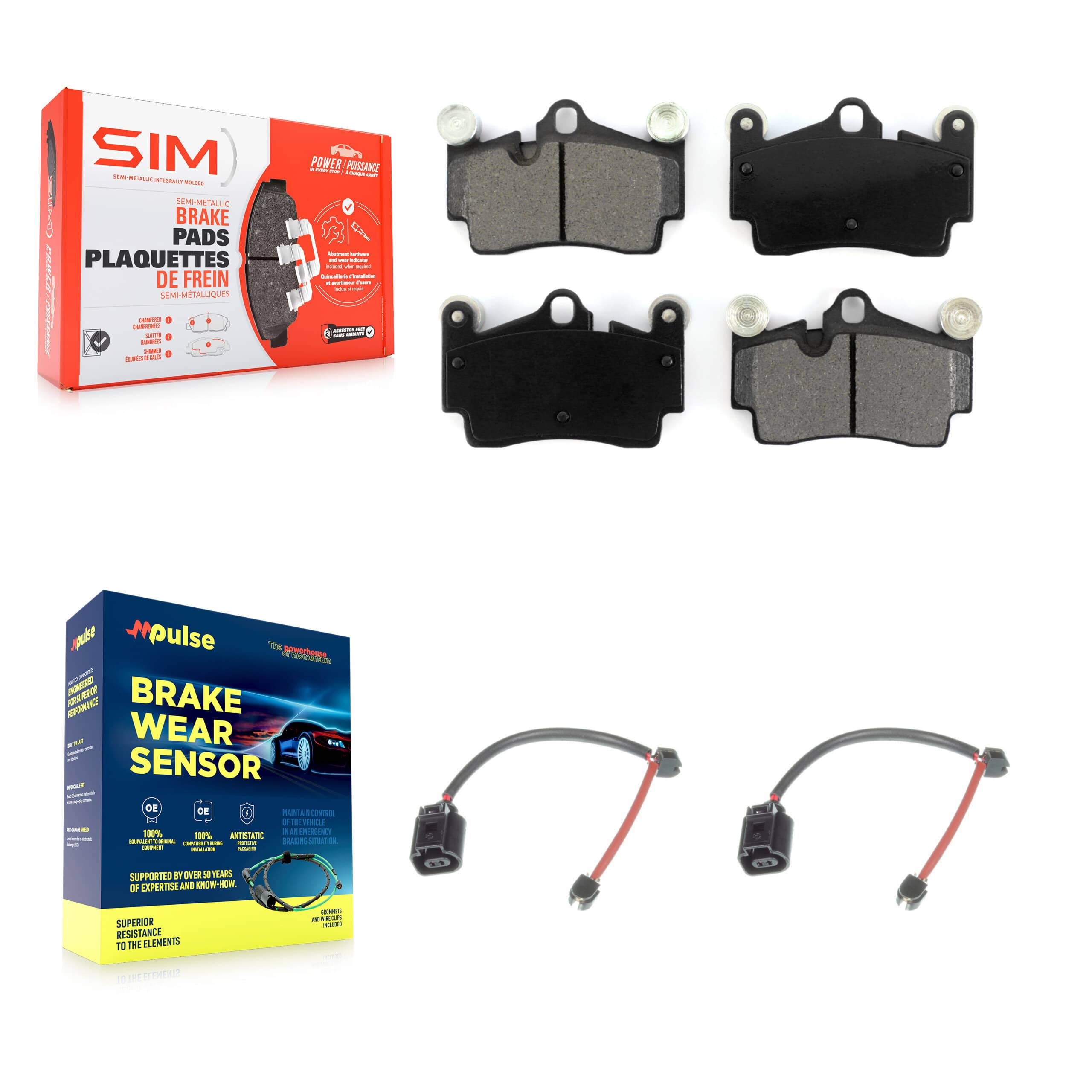 SIM - KSW-100647 - Rear Disc Brake Pad Kits