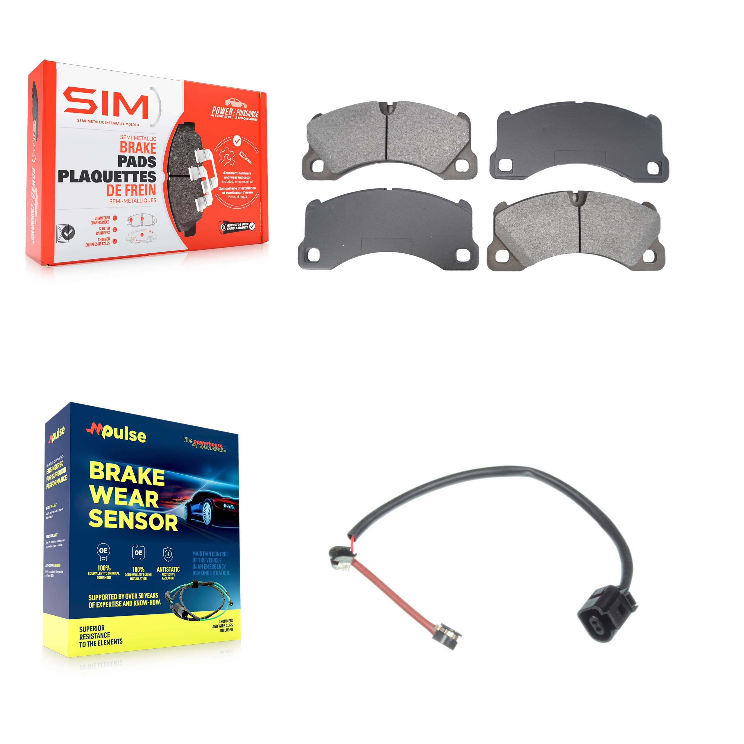 SIM - KSW-100780 - Front Disc Brake Pad Kits