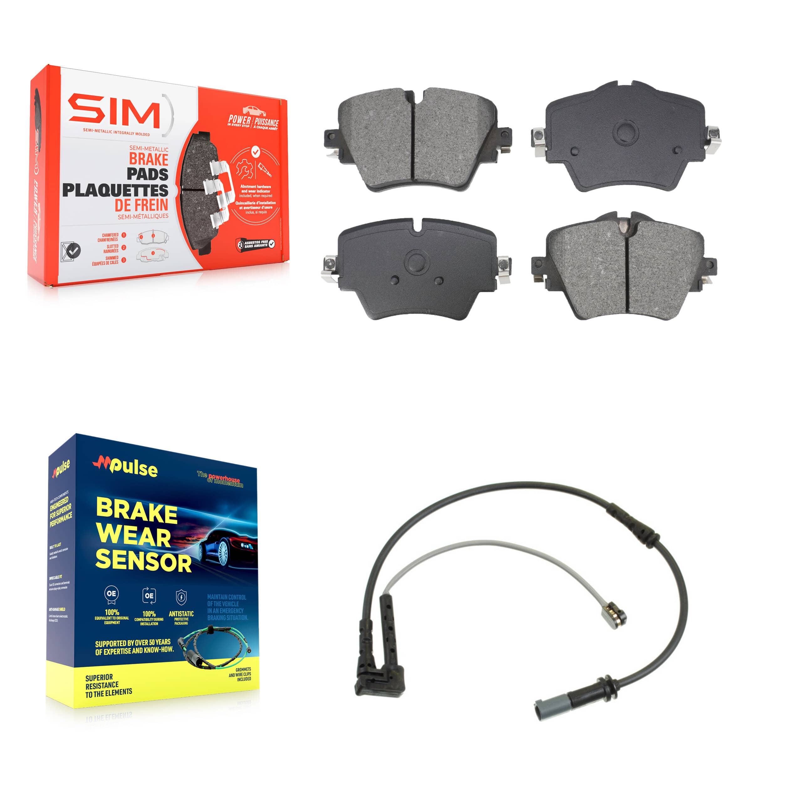 SIM - KSW-100795 - Front Disc Brake Pad Kits