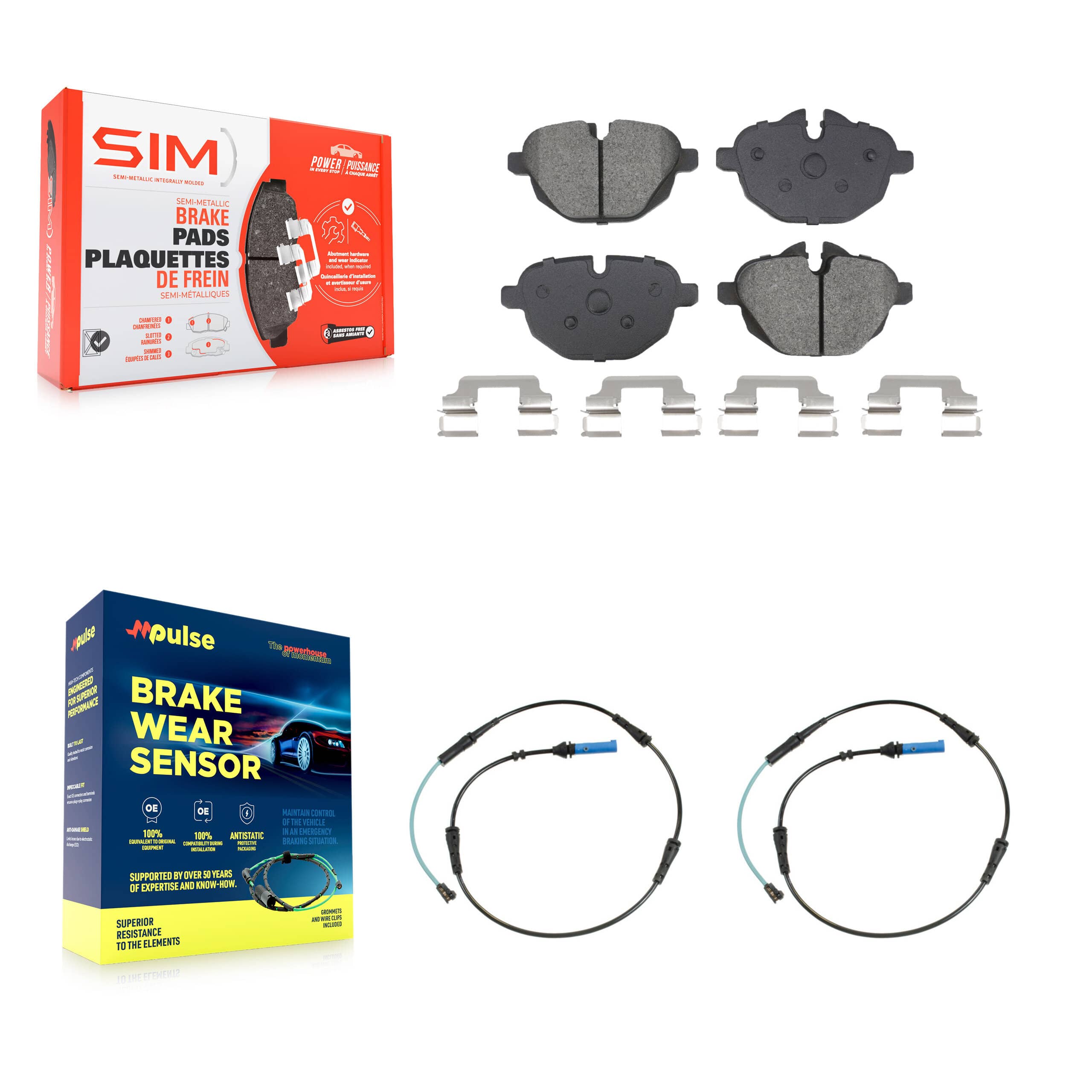 SIM - KSW-100813 - Rear Disc Brake Pad Kits