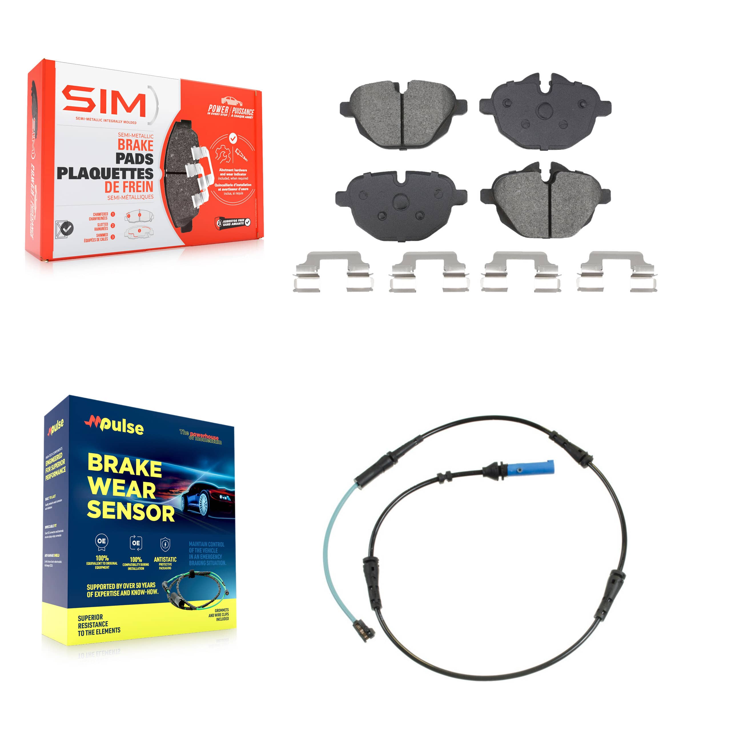 SIM - KSW-100824 - Rear Disc Brake Pad Kits