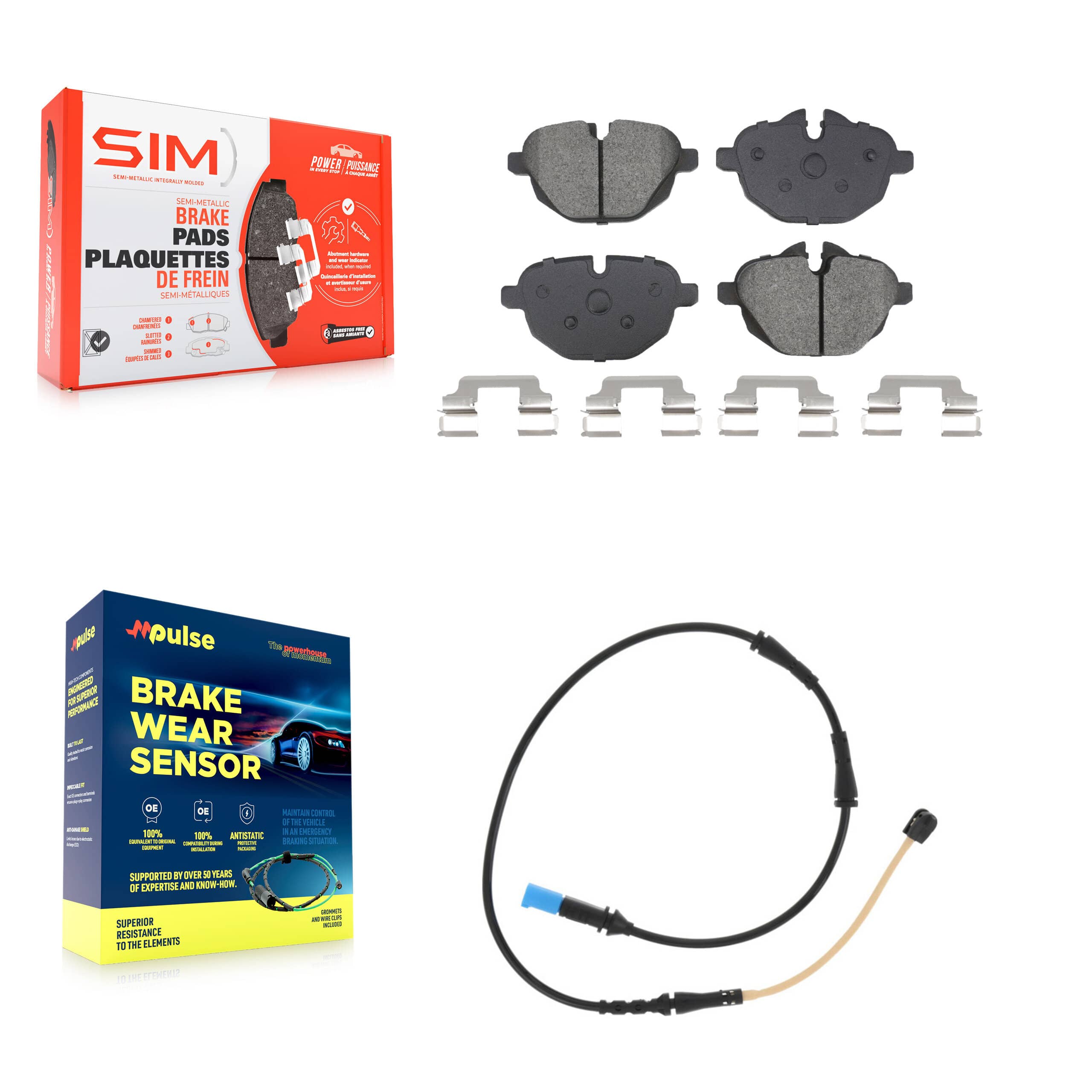 SIM - KSW-100826 - Rear Disc Brake Pad Kits