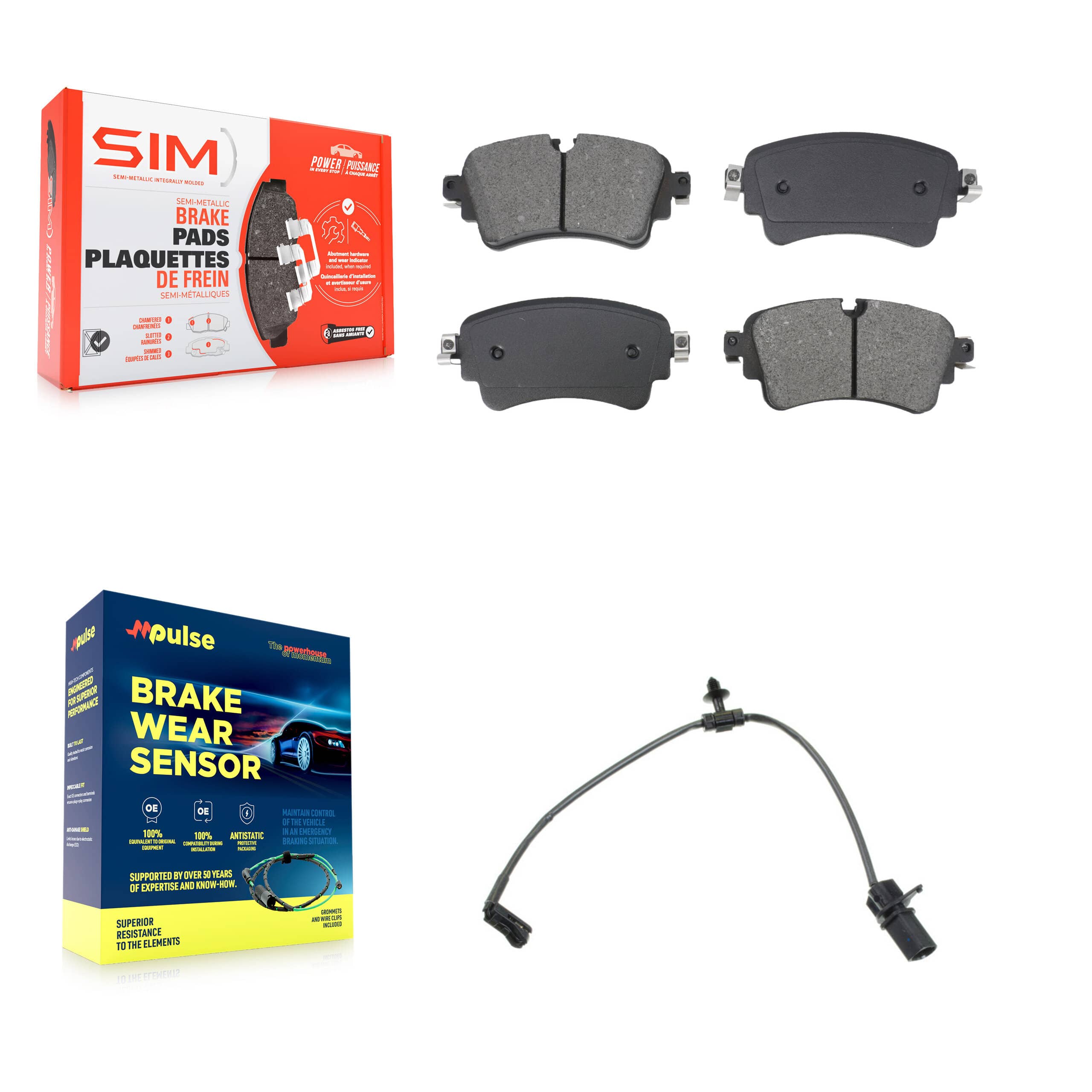 SIM - KSW-100831 - Rear Disc Brake Pad Kits