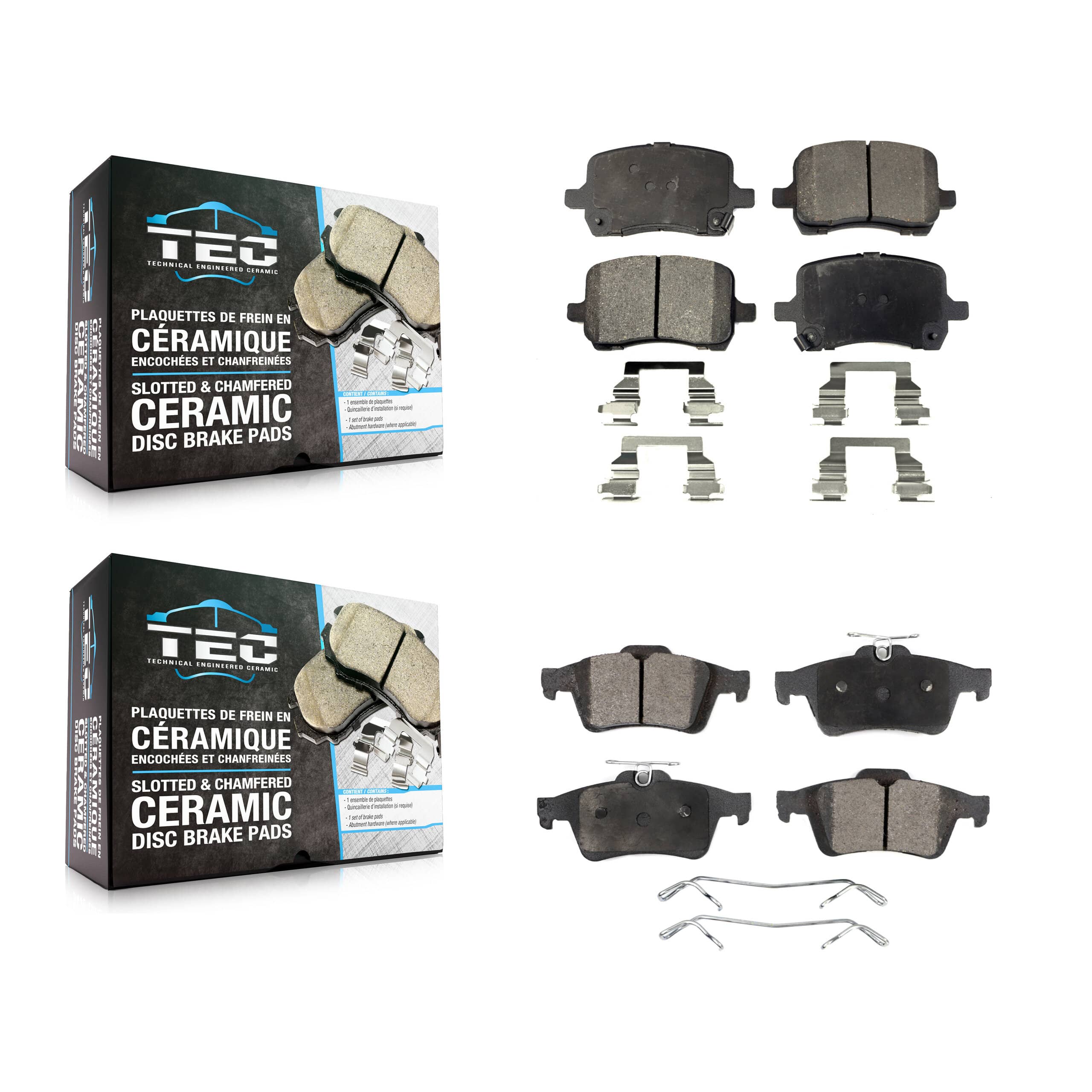 TEC - KTC-100023 - Front and Rear Disc Brake Pad Kits