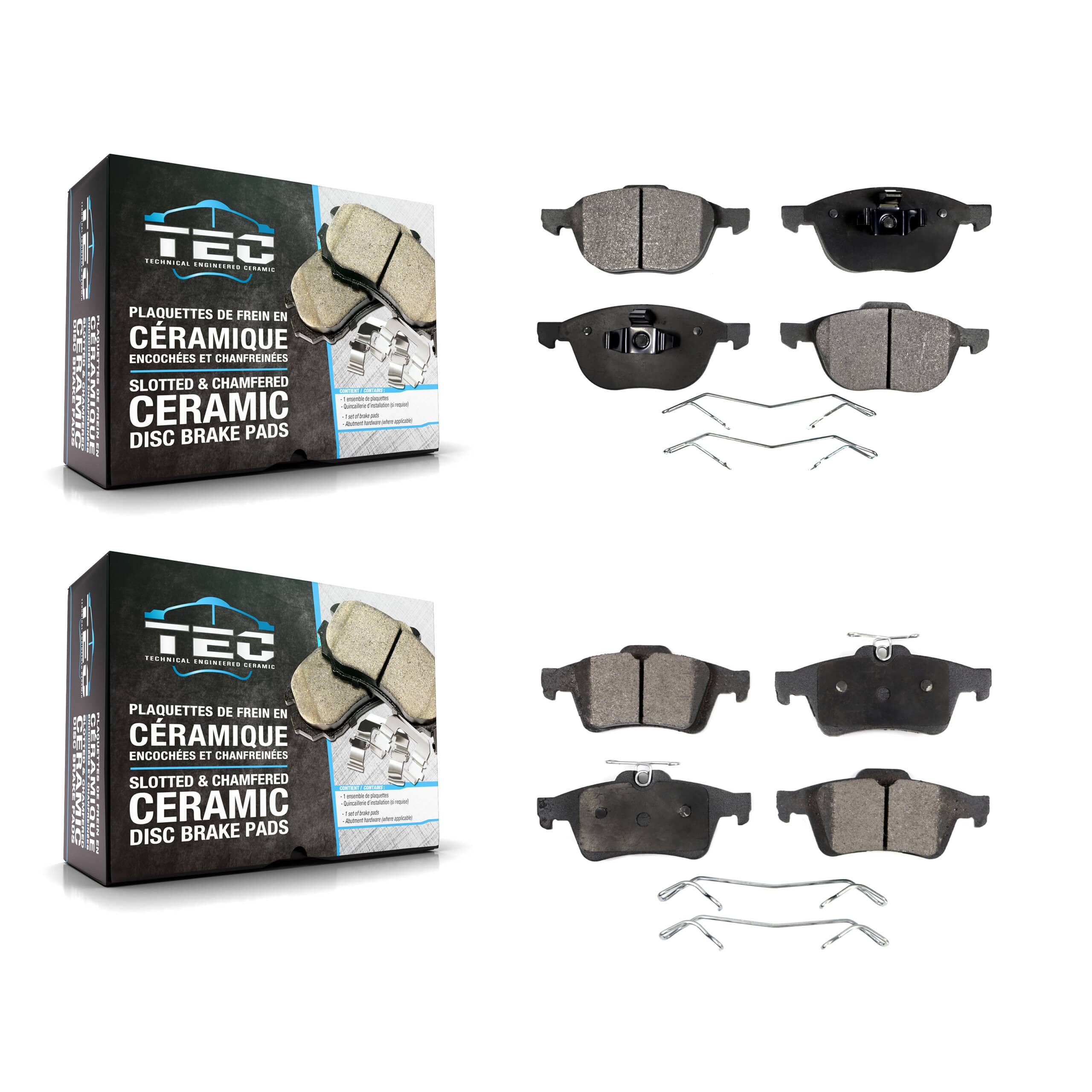 TEC - KTC-100027 - Front and Rear Disc Brake Pad Kits