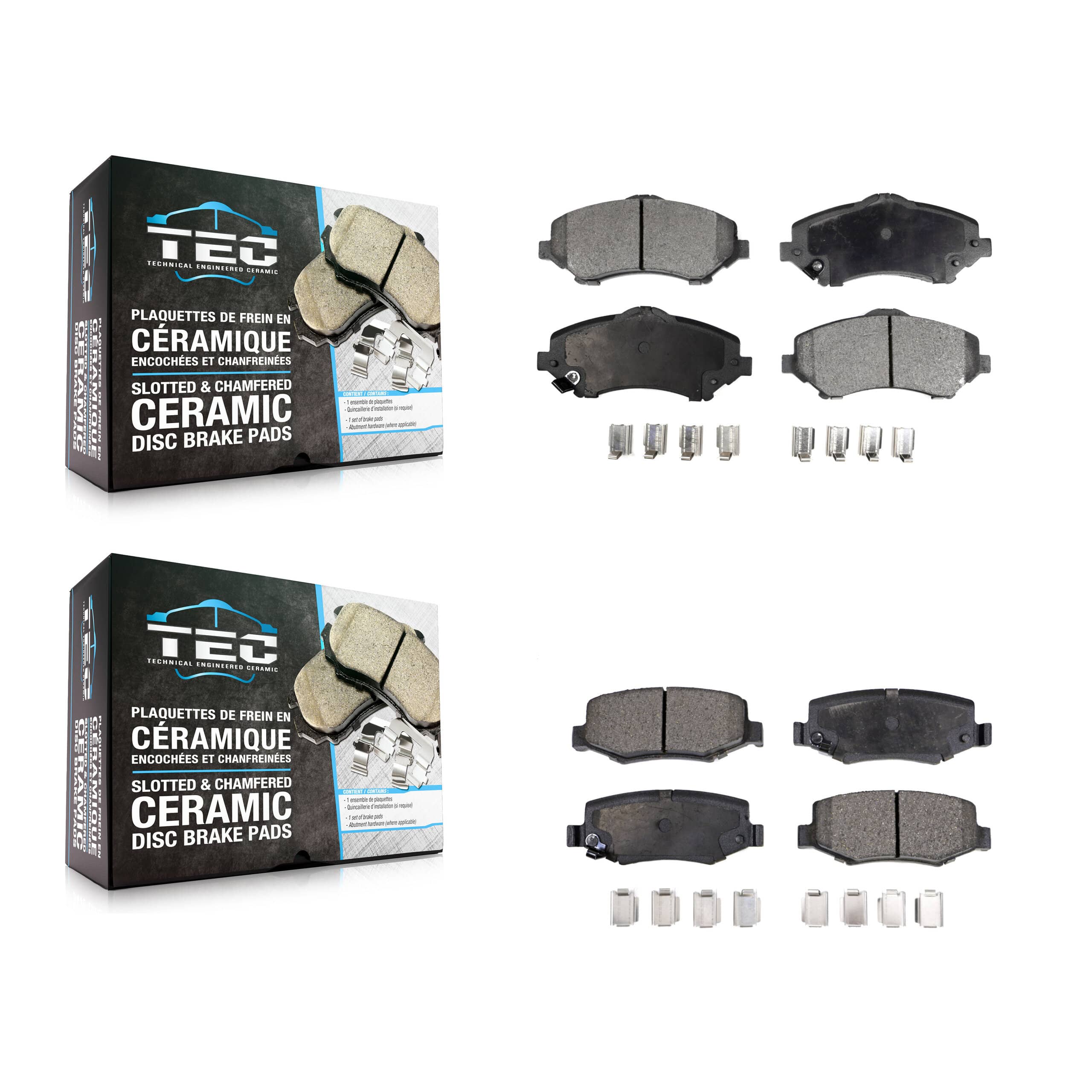 TEC - KTC-100117 - Front and Rear Disc Brake Pad Kits