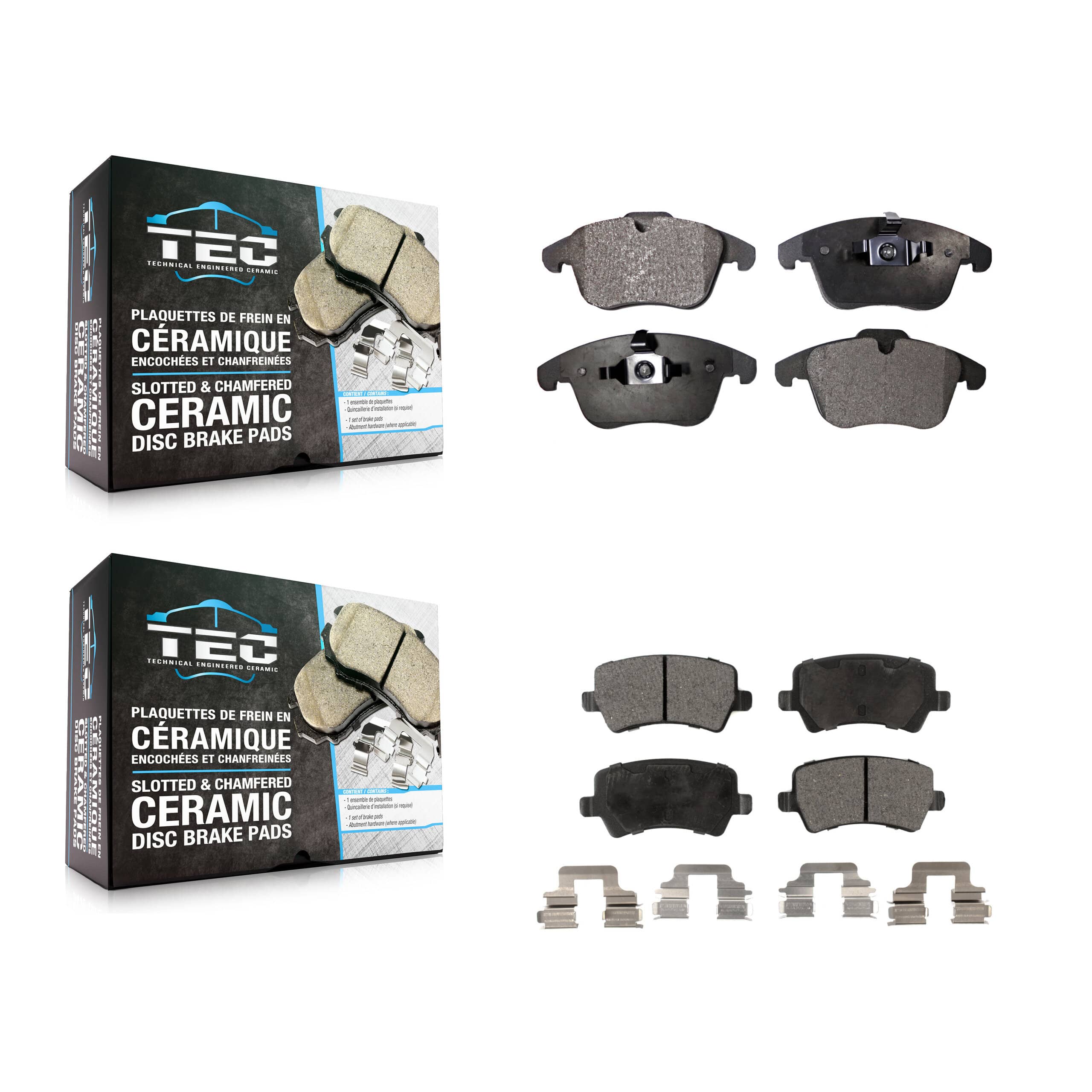 TEC - KTC-100133 - Front and Rear Disc Brake Pad Kits