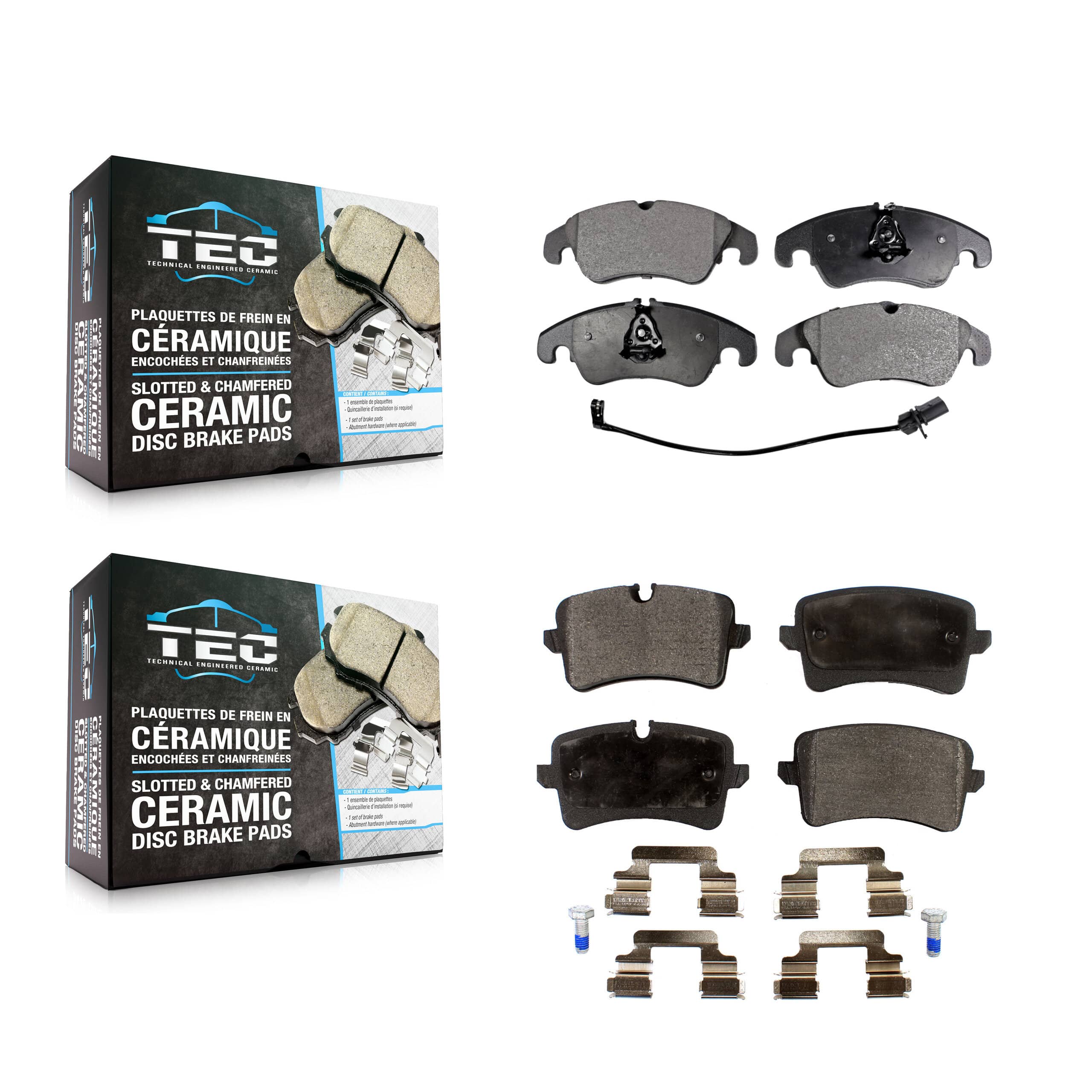TEC - KTC-100139 - Front and Rear Disc Brake Pad Kits