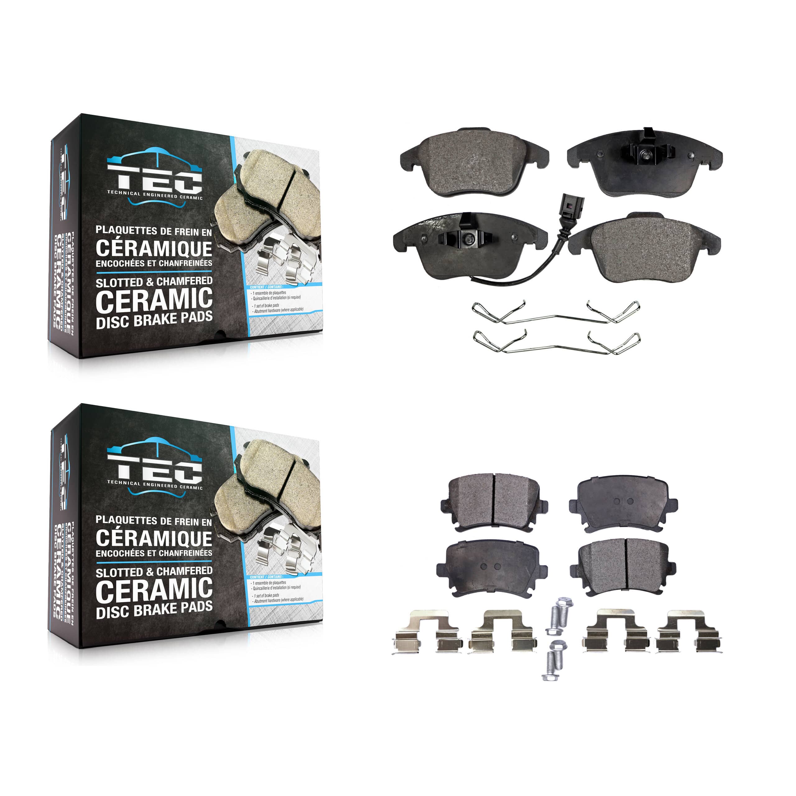 TEC - KTC-100168 - Front and Rear Disc Brake Pad Kits