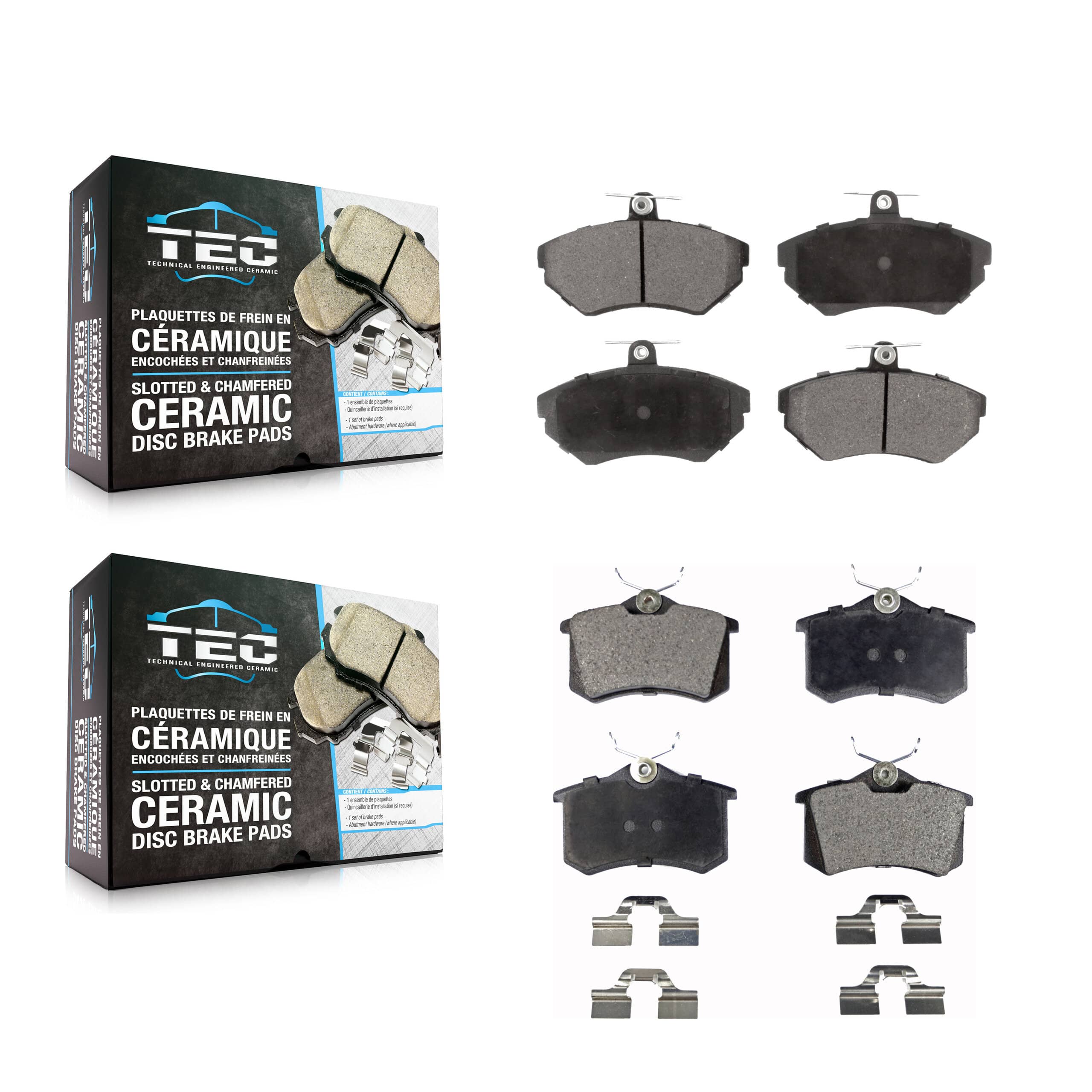 TEC - KTC-100369 - Front and Rear Disc Brake Pad Kits