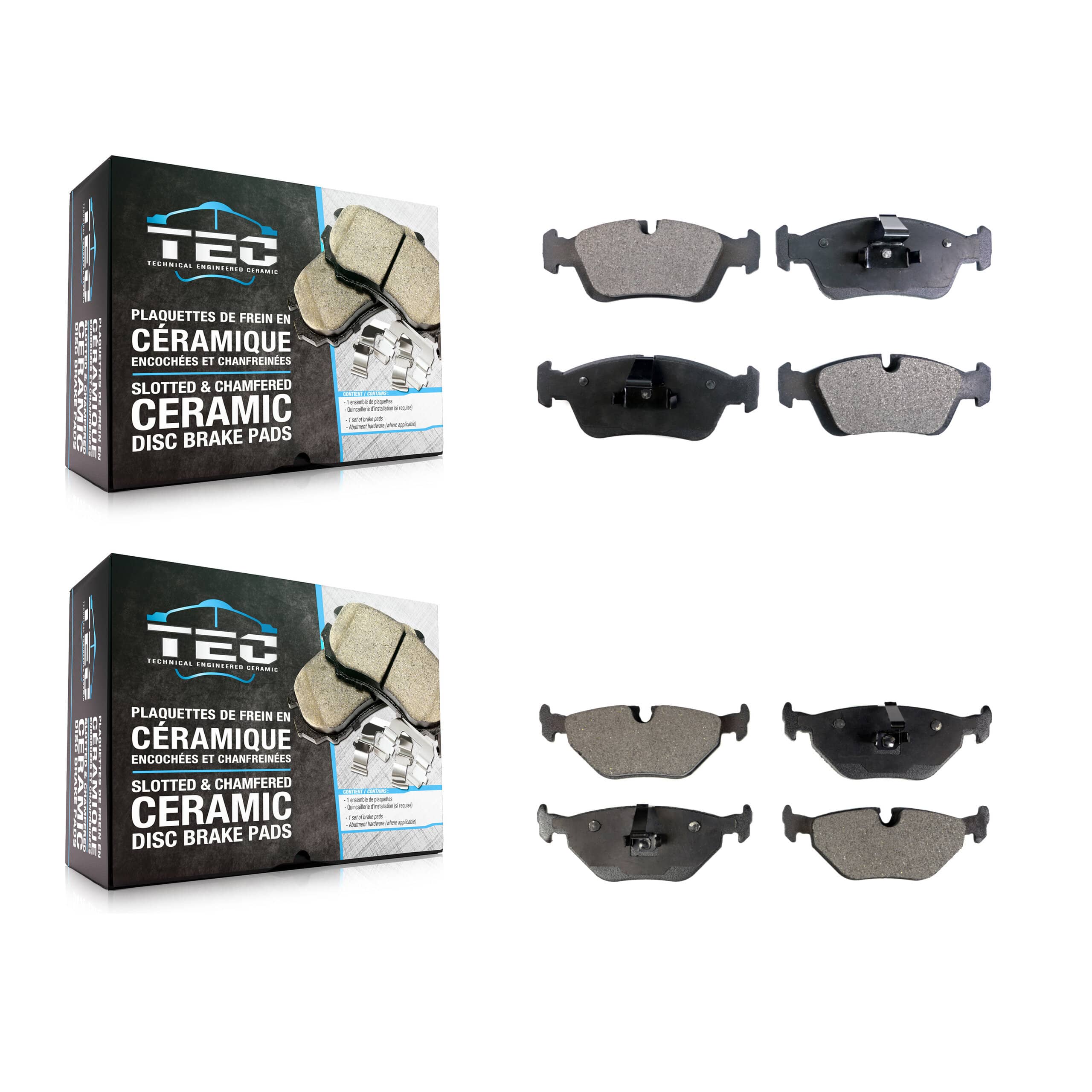 TEC - KTC-100386 - Front and Rear Disc Brake Pad Kits