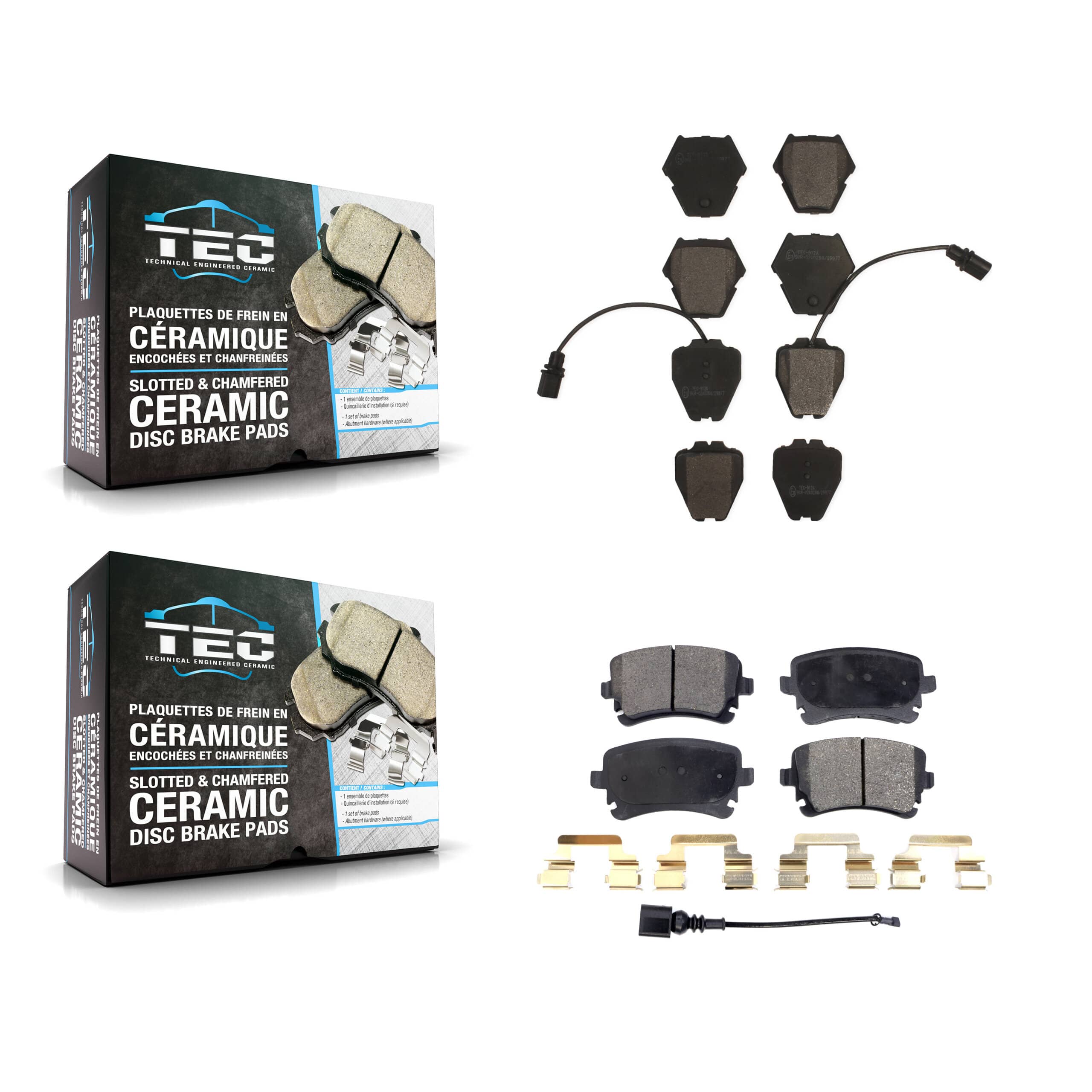 TEC - KTC-100465 - Front and Rear Disc Brake Pad Kits