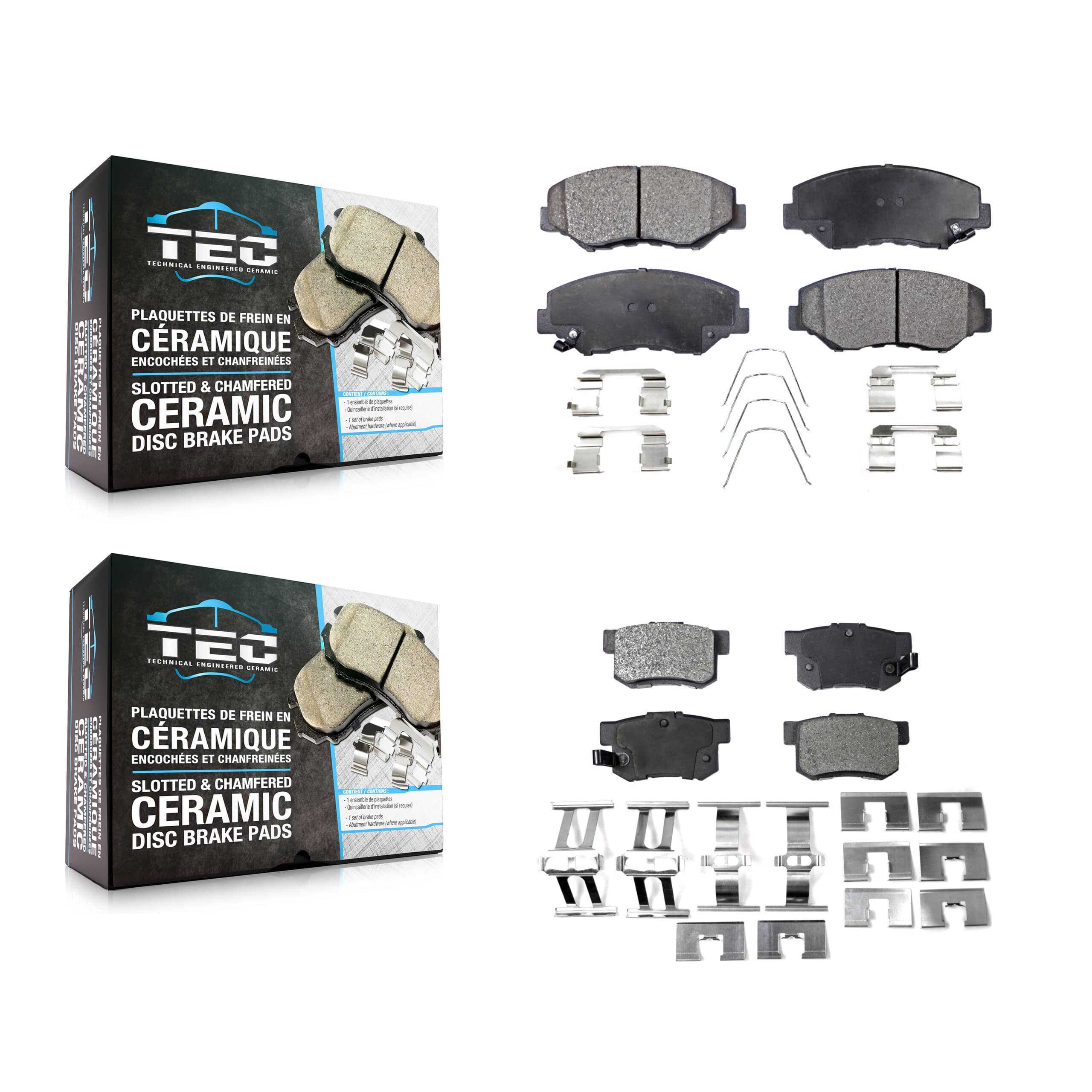 TEC - KTC-100471 - Front and Rear Disc Brake Pad Kits