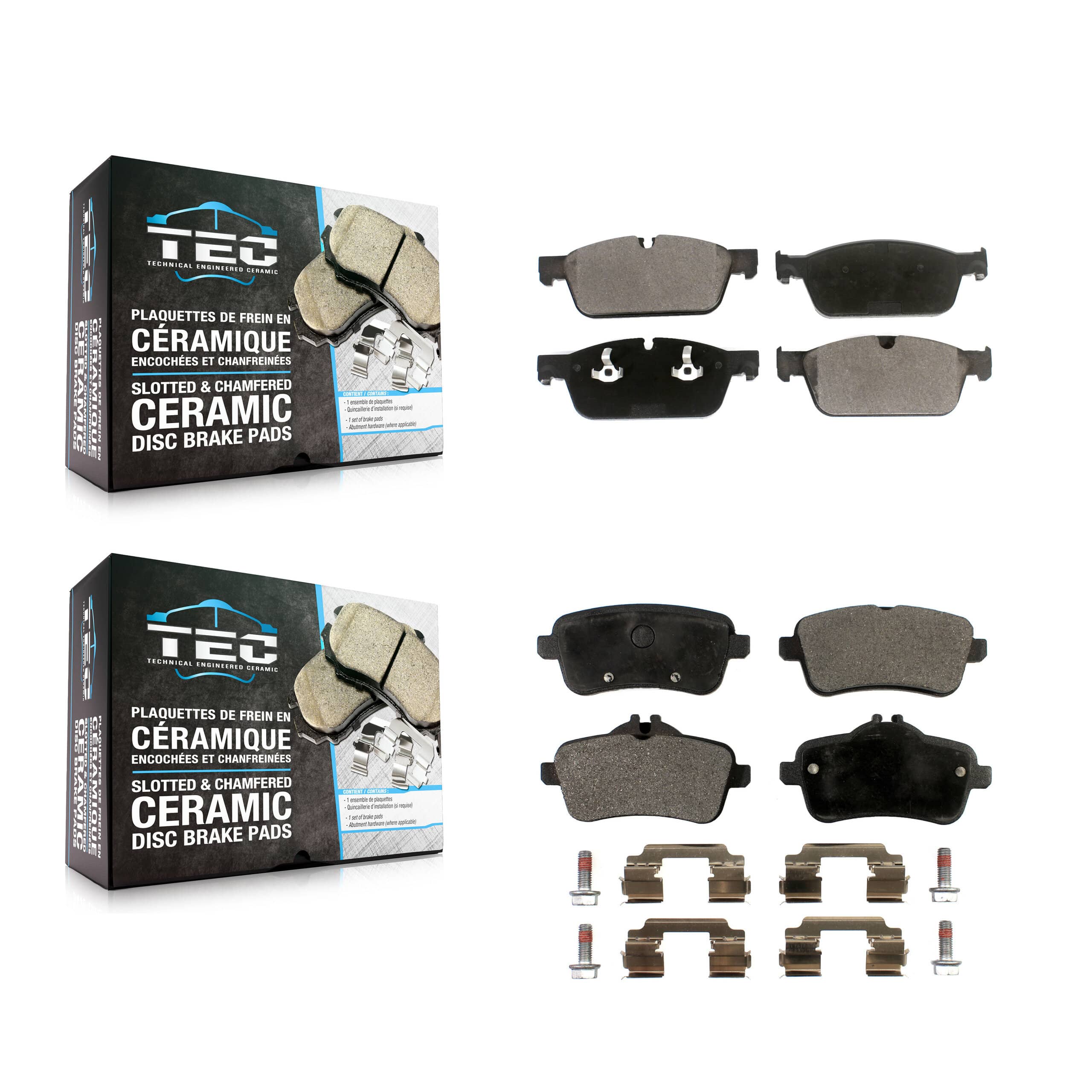 TEC - KTC-100581 - Front and Rear Disc Brake Pad Kits