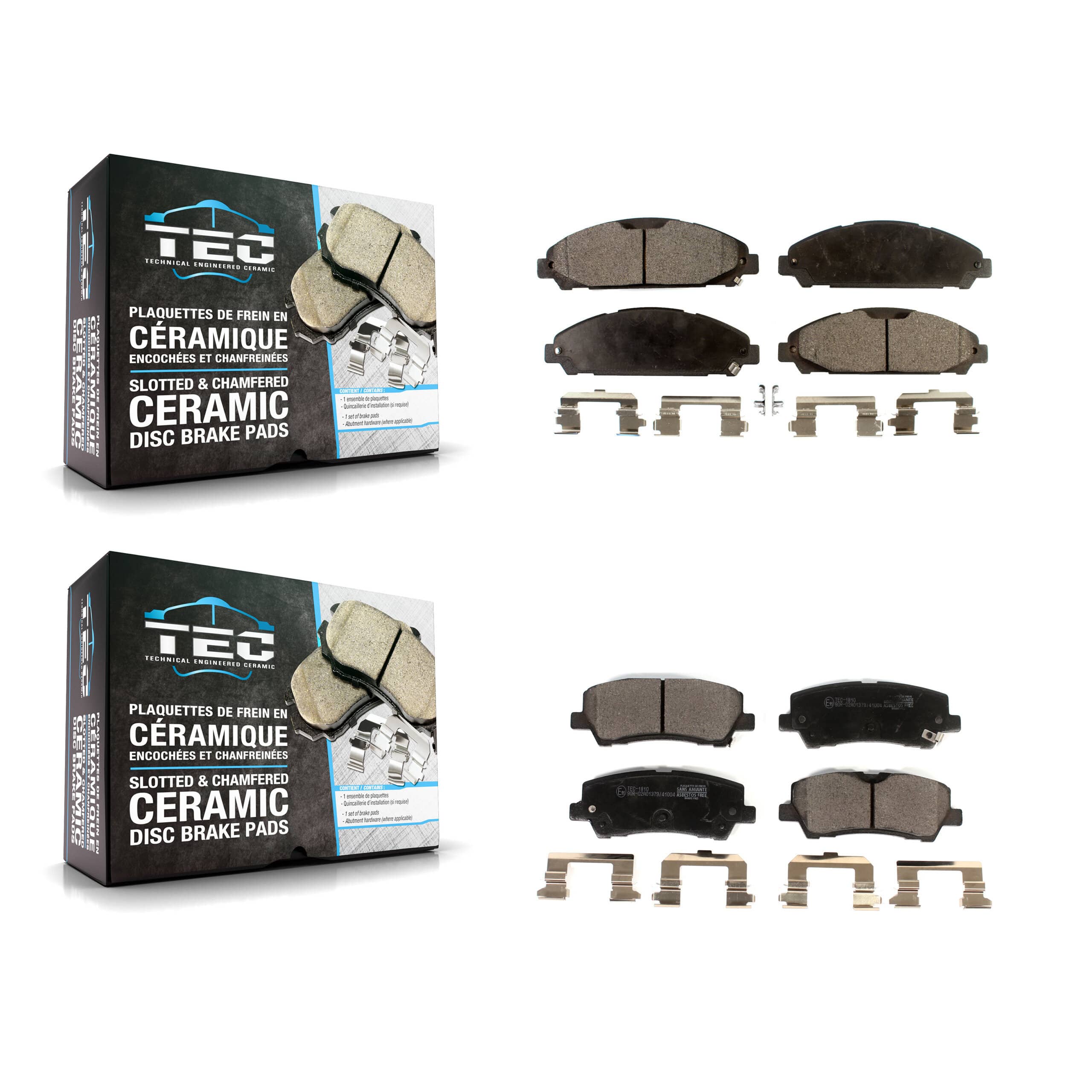 TEC - KTC-100732 - Front and Rear Disc Brake Pad Kits