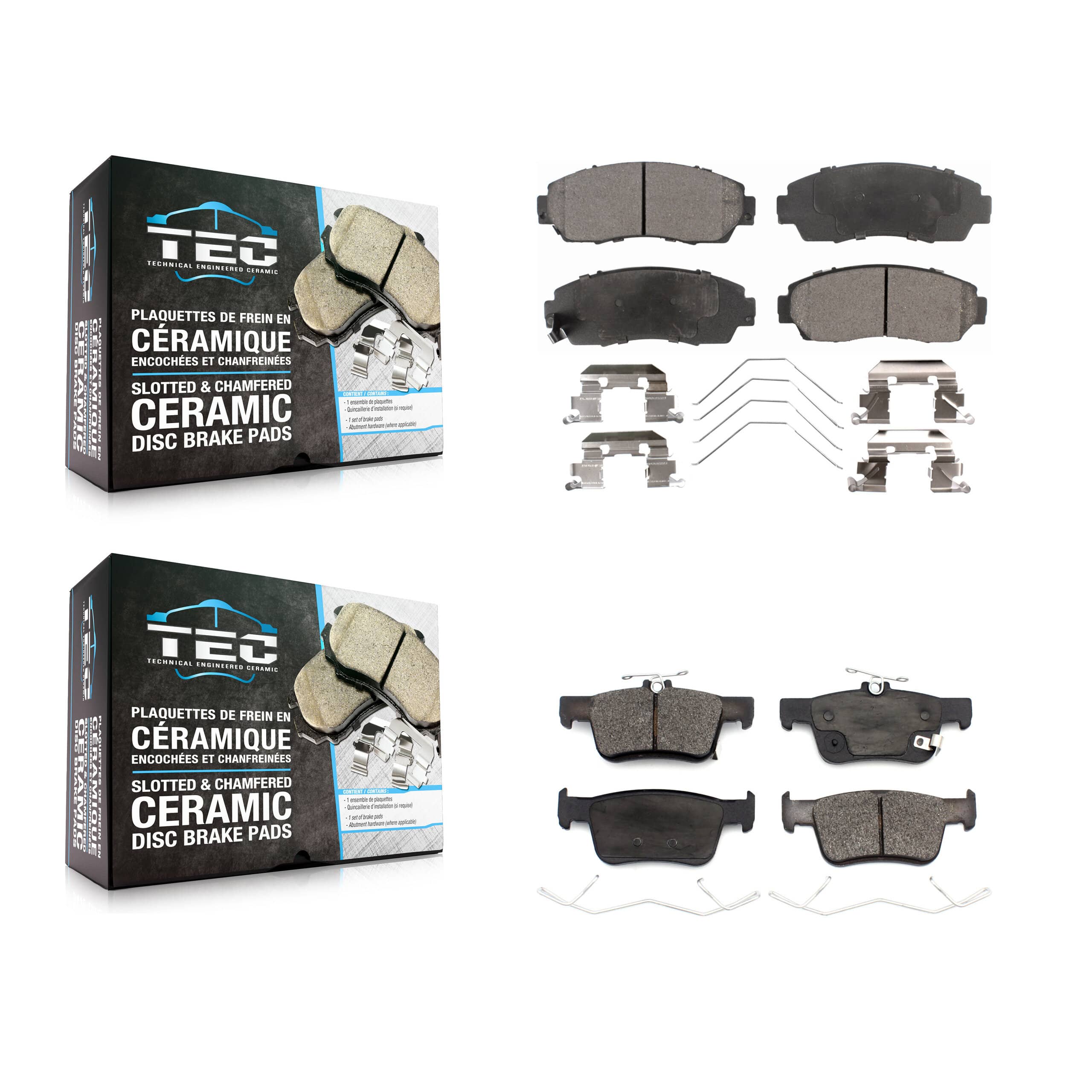TEC - KTC-100734 - Front and Rear Disc Brake Pad Kits