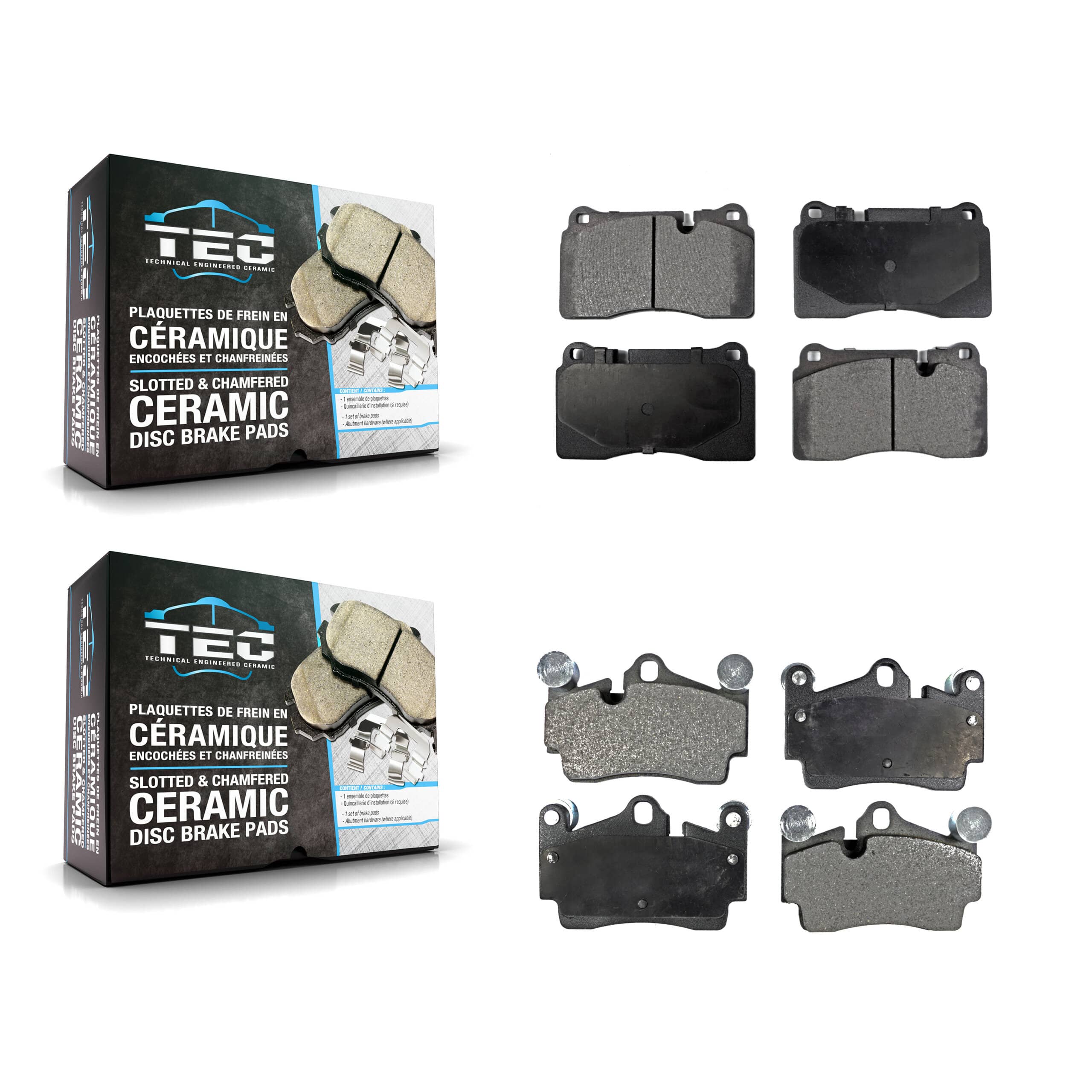 TEC - KTC-100781 - Front and Rear Disc Brake Pad Kits