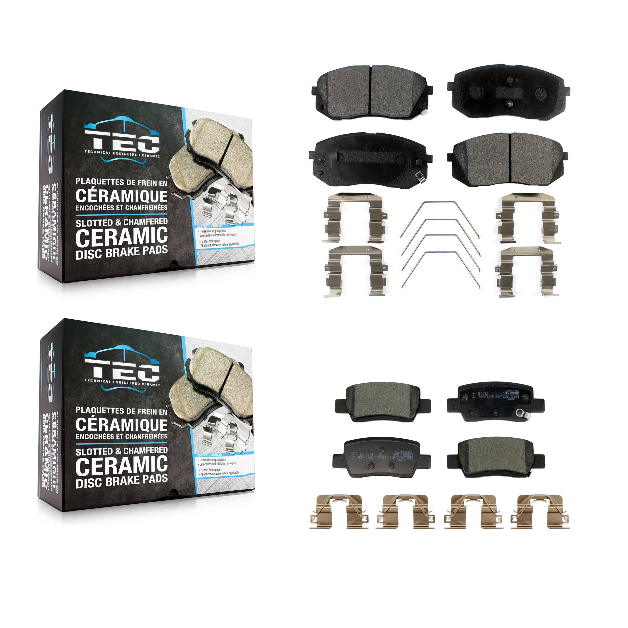 TEC - KTC-100785 - Front and Rear Disc Brake Pad Kits