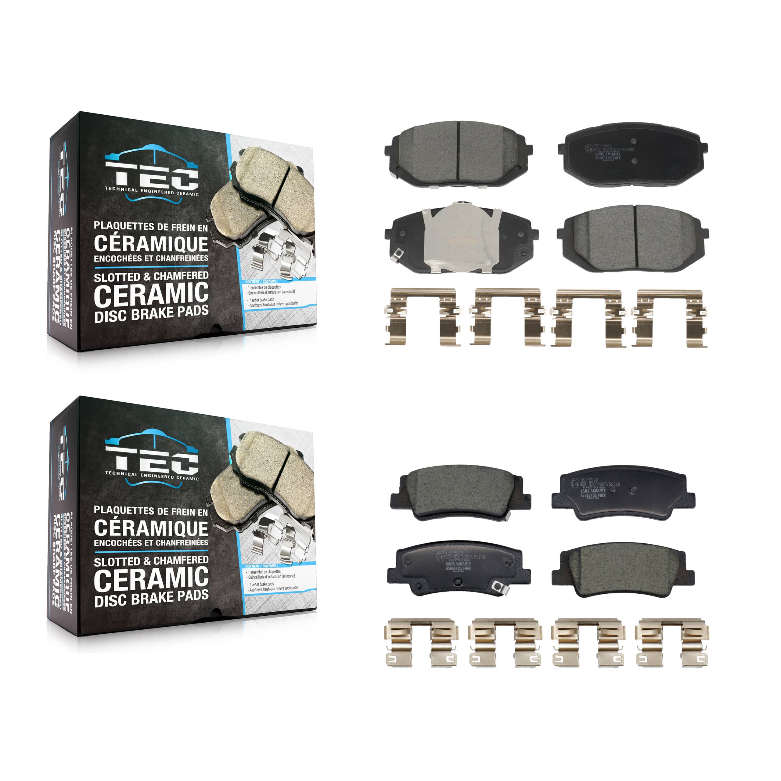 TEC - KTC-100885 - Front and Rear Disc Brake Pad Kits