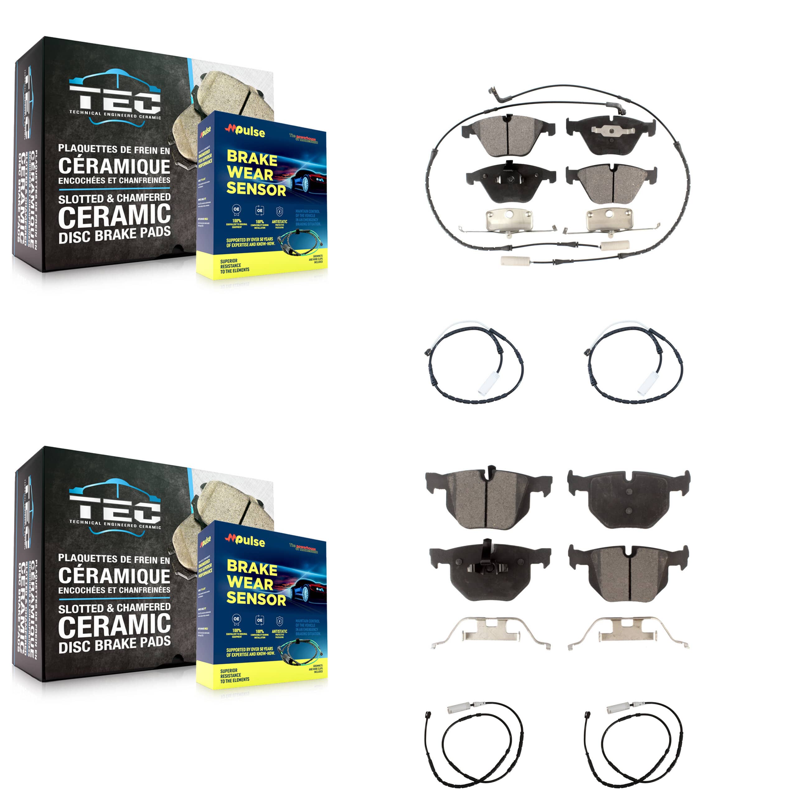 TEC - KTW-100512 - Front and Rear Disc Brake Pad Kits