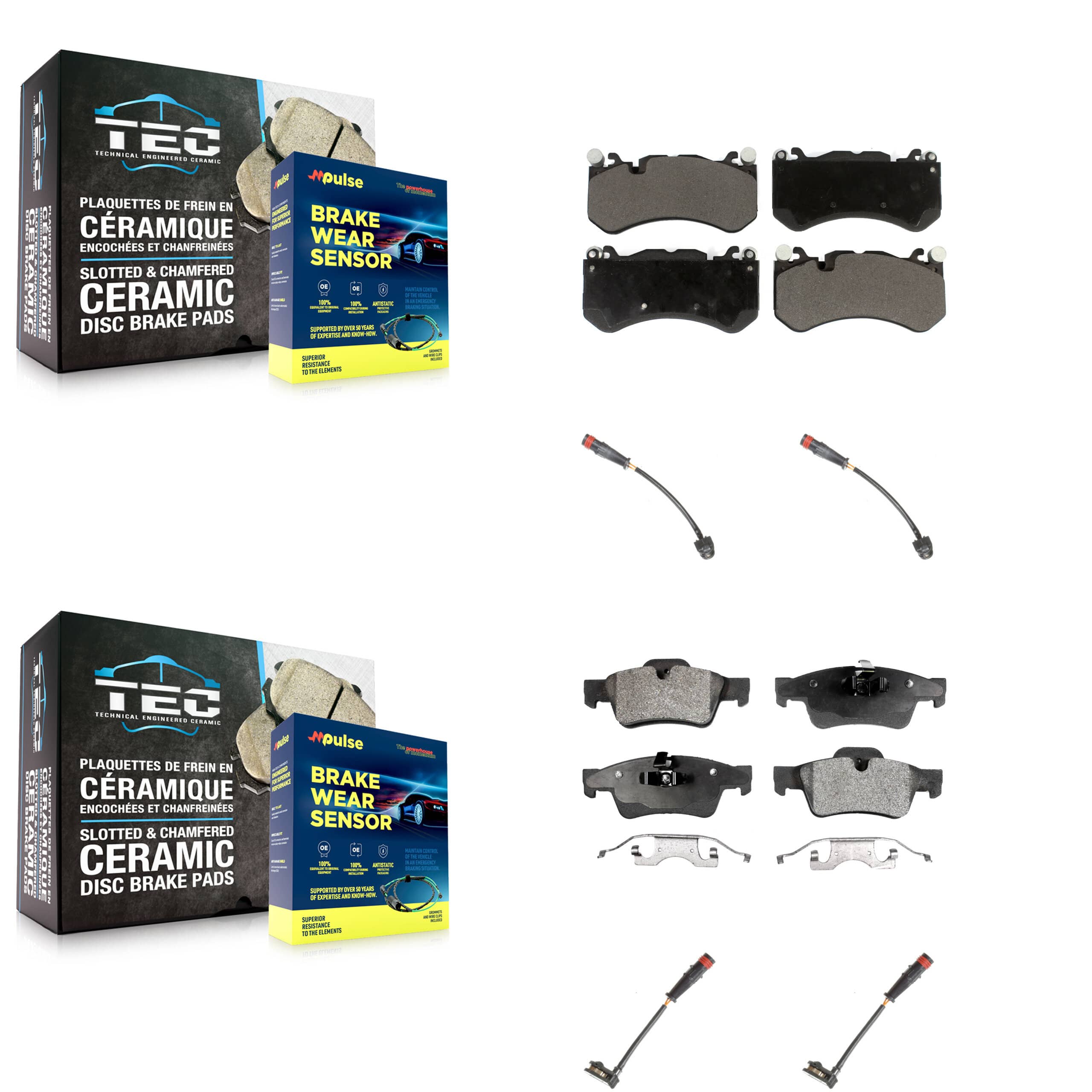 TEC - KTW-100559 - Front and Rear Disc Brake Pad Kits