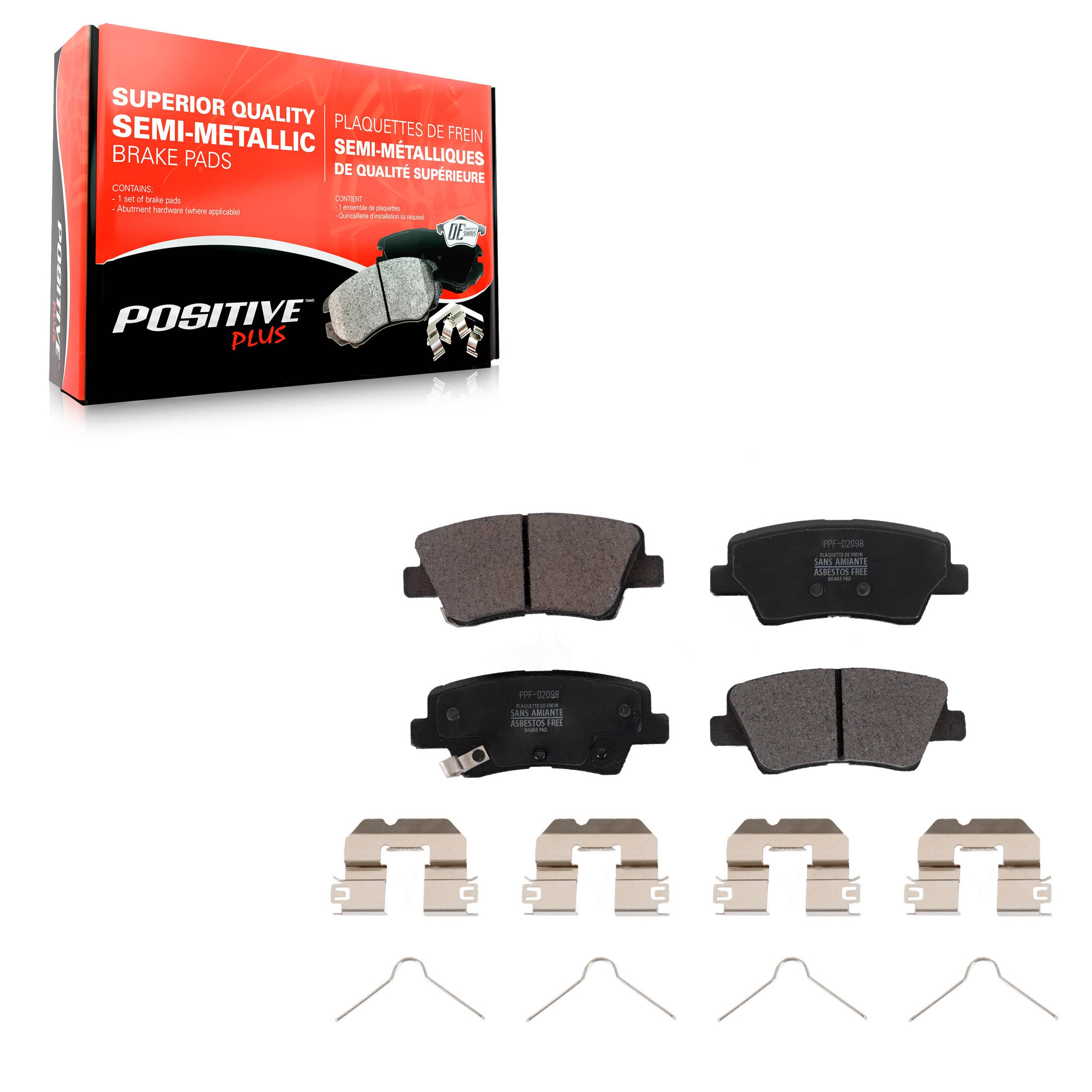 Positive Plus - PPF-D2098 - Rear Disc Brake Pad
