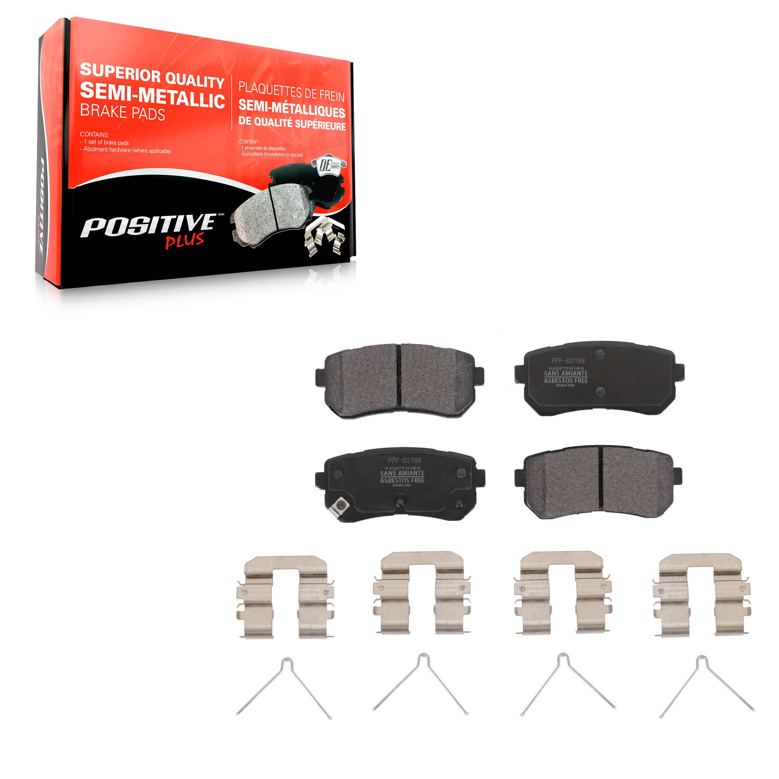 Positive Plus - PPF-D2188 - Rear Disc Brake Pad