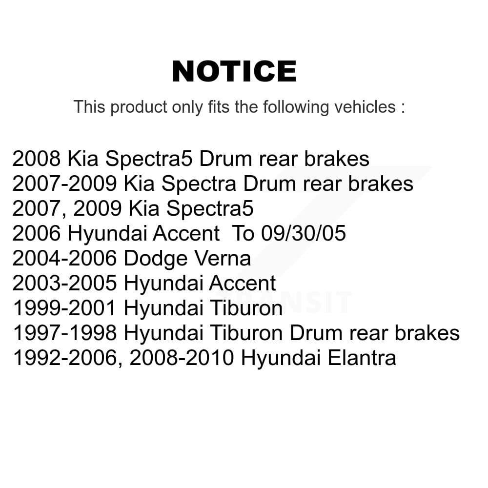 Top Quality - 13-H17358 - Rear Drum Brake Hardware Kit image 6