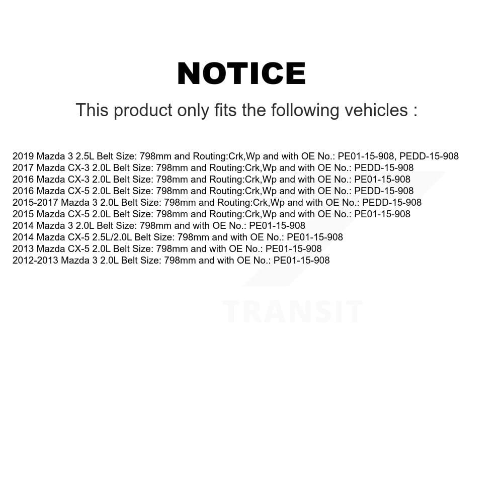 Bando - BAN-3PK785F - Water Pump Accessory Drive Belt image 2