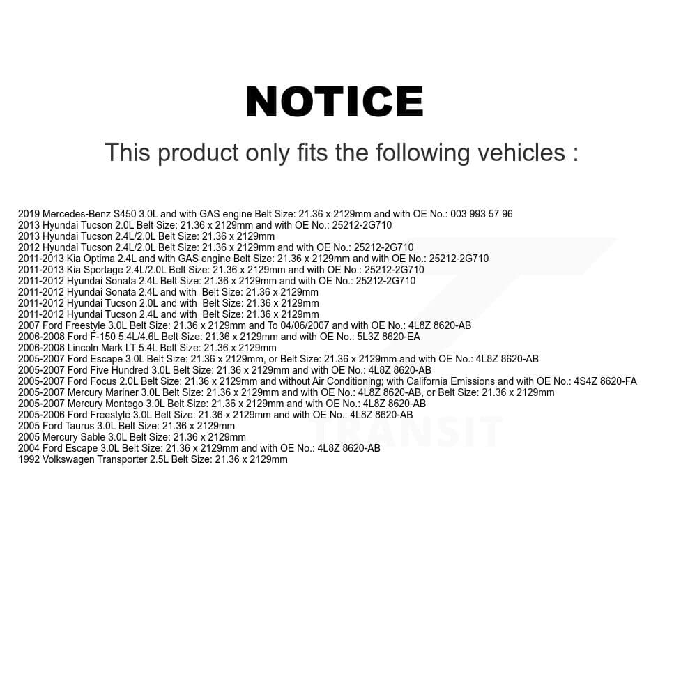Bando - BAN-6PK2130 - Air Conditioning, Alternator and Power Steering Accessory Drive Belt image 2