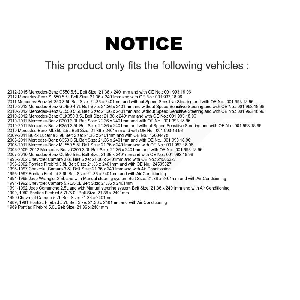 Bando - BAN-6PK2400 - Accessory Drive Accessory Drive Belt image 2