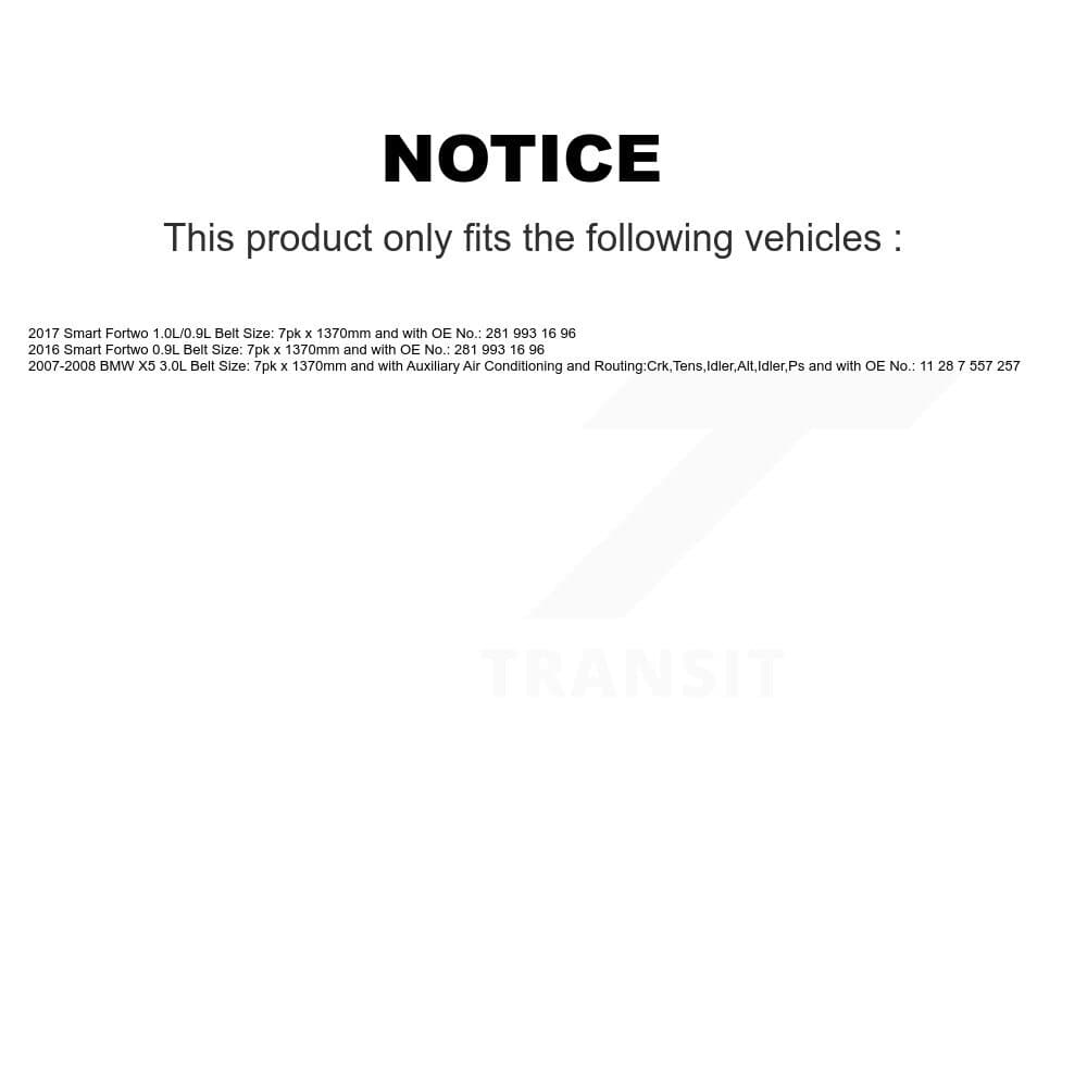 Bando - BAN-7PK1370 - Accessory Drive Accessory Drive Belt image 2