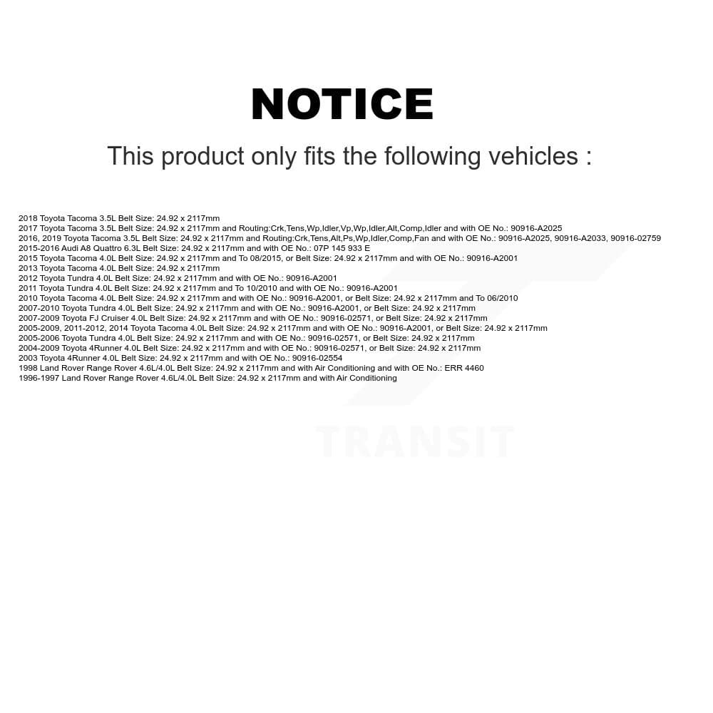 Bando - BAN-7PK2120 - Alternator Accessory Drive Belt image 2