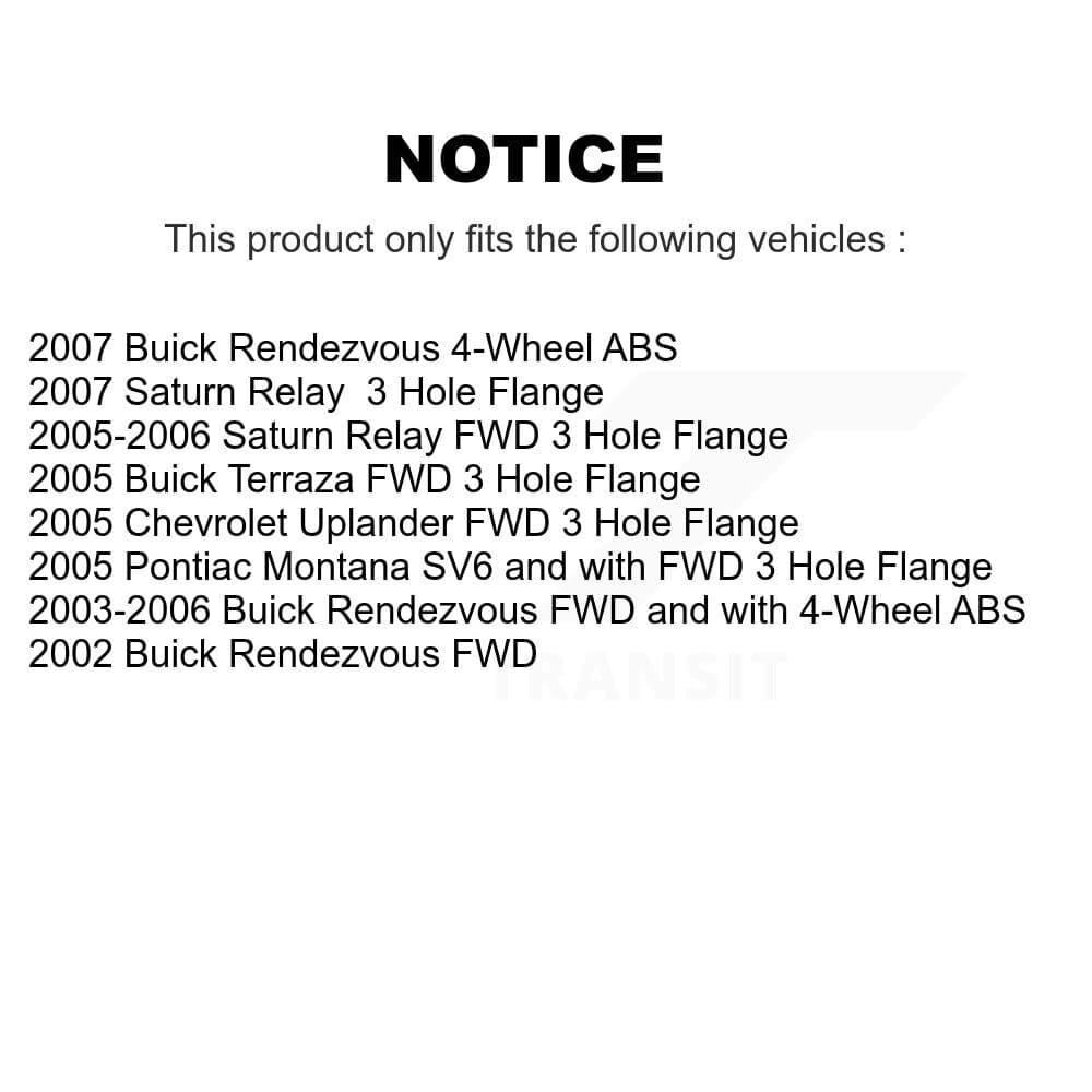 Kugel - K70-100768 - Rear Wheel Bearing and Hub Assembly Kits image 11