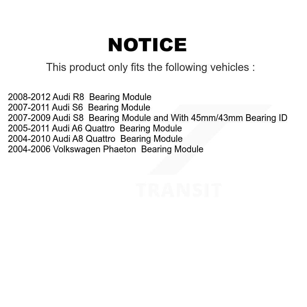 Kugel - K70-101026 - Rear Wheel Bearing Assembly Kits image 11