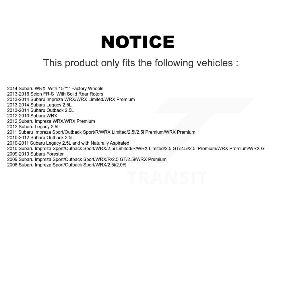 Transit Auto - K8A-100826 - Rear Disc Brake Kits image 19