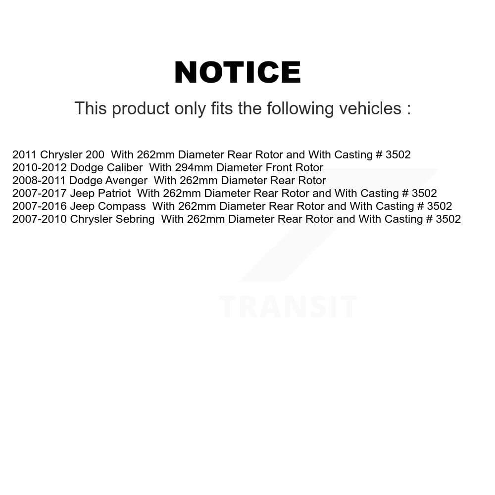 Transit Auto - KC8-102004N - Front and Rear Disc Brake Kits image 24