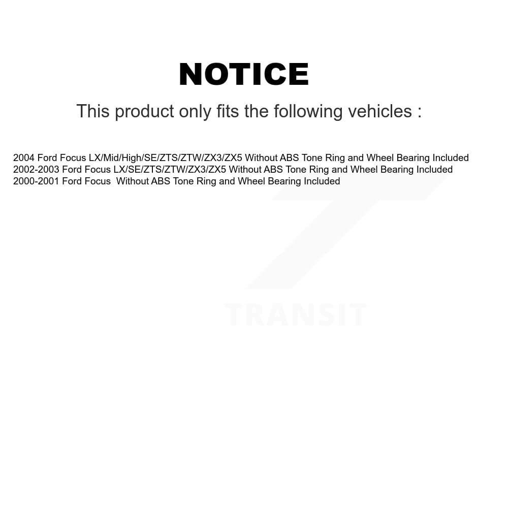 Genius - KG-101434 - Front and Rear Disc Brake Rotor and Hub Assembly Kits image 24