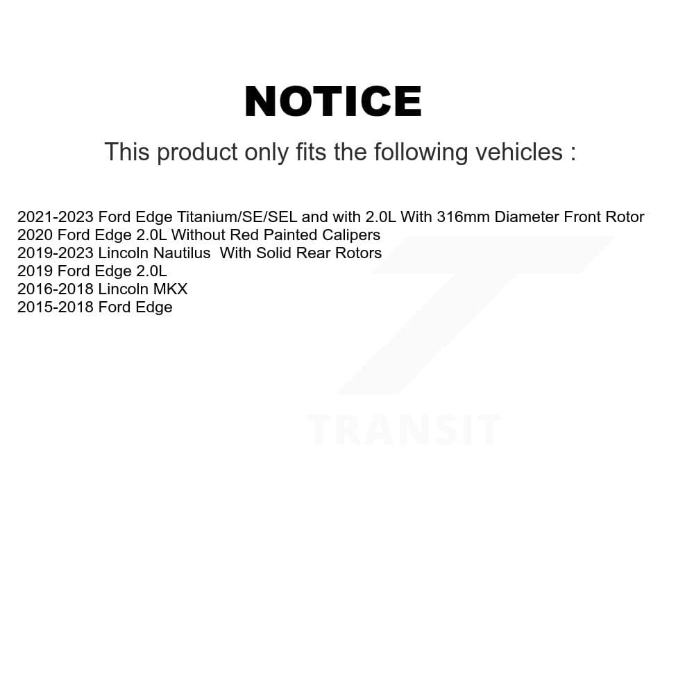 AmeriBRAKES - KNF-100237 - Front and Rear Disc Brake Pad Kits image 14