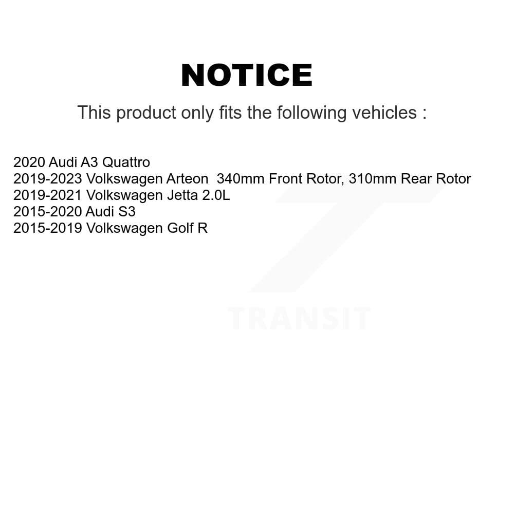 AmeriBRAKES - KNF-101065 - Front and Rear Disc Brake Pad Kits image 8