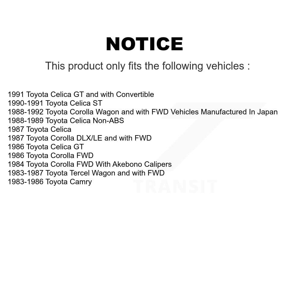 Transit Auto - KNN-100003 - Front and Rear Disc Brake Pad Kits image 14