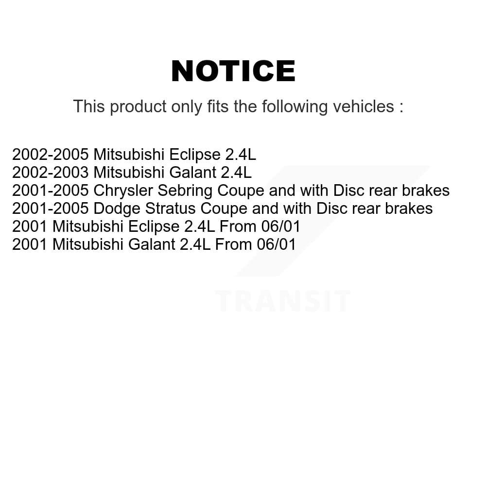 Transit Auto - KNN-100013 - Front and Rear Disc Brake Pad Kits image 14