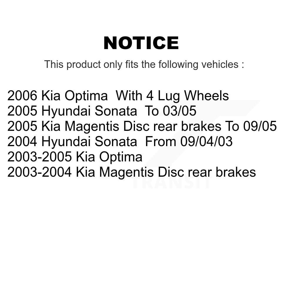 Transit Auto - KNN-100650 - Front and Rear Disc Brake Pad Kits image 14