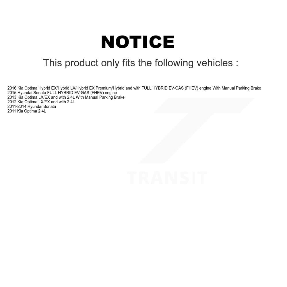 Transit Auto - KTN-100625 - Front and Rear Disc Brake Pad Kits image 19