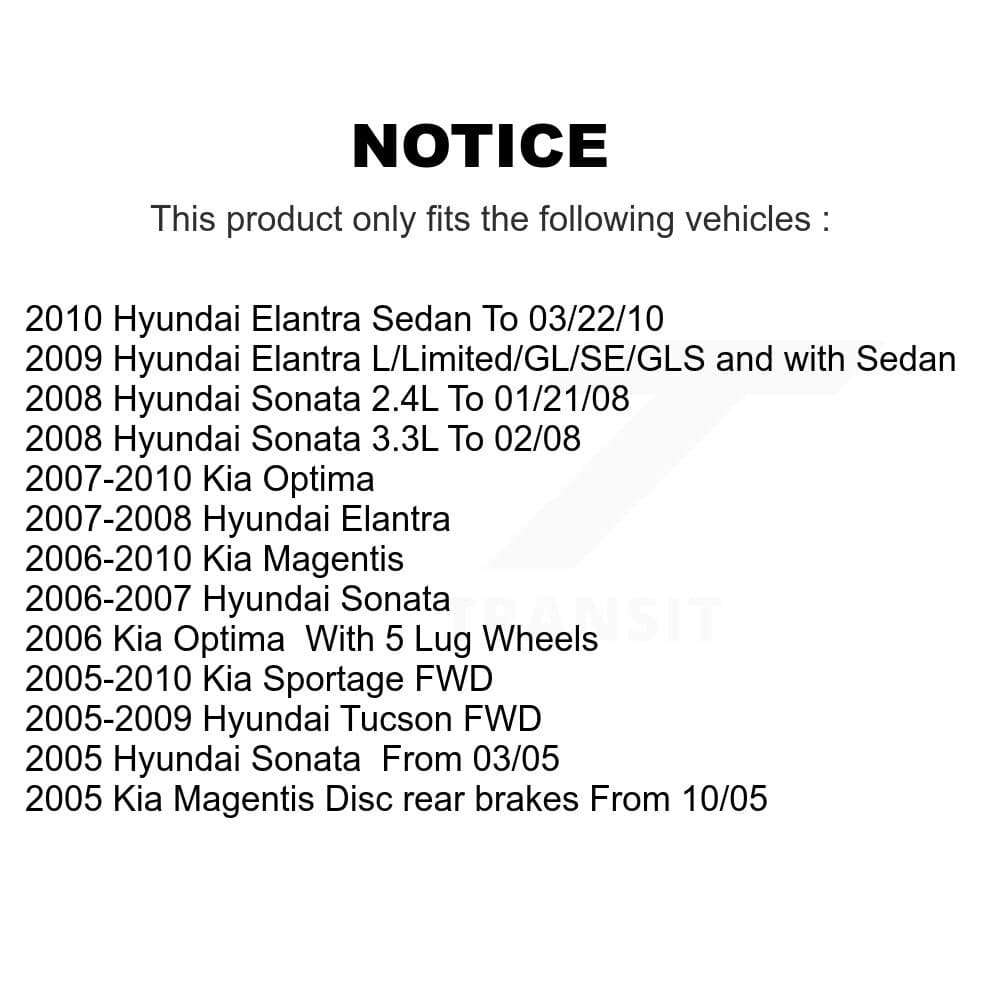 Transit Auto - KTN-100657 - Front and Rear Disc Brake Pad Kits image 19