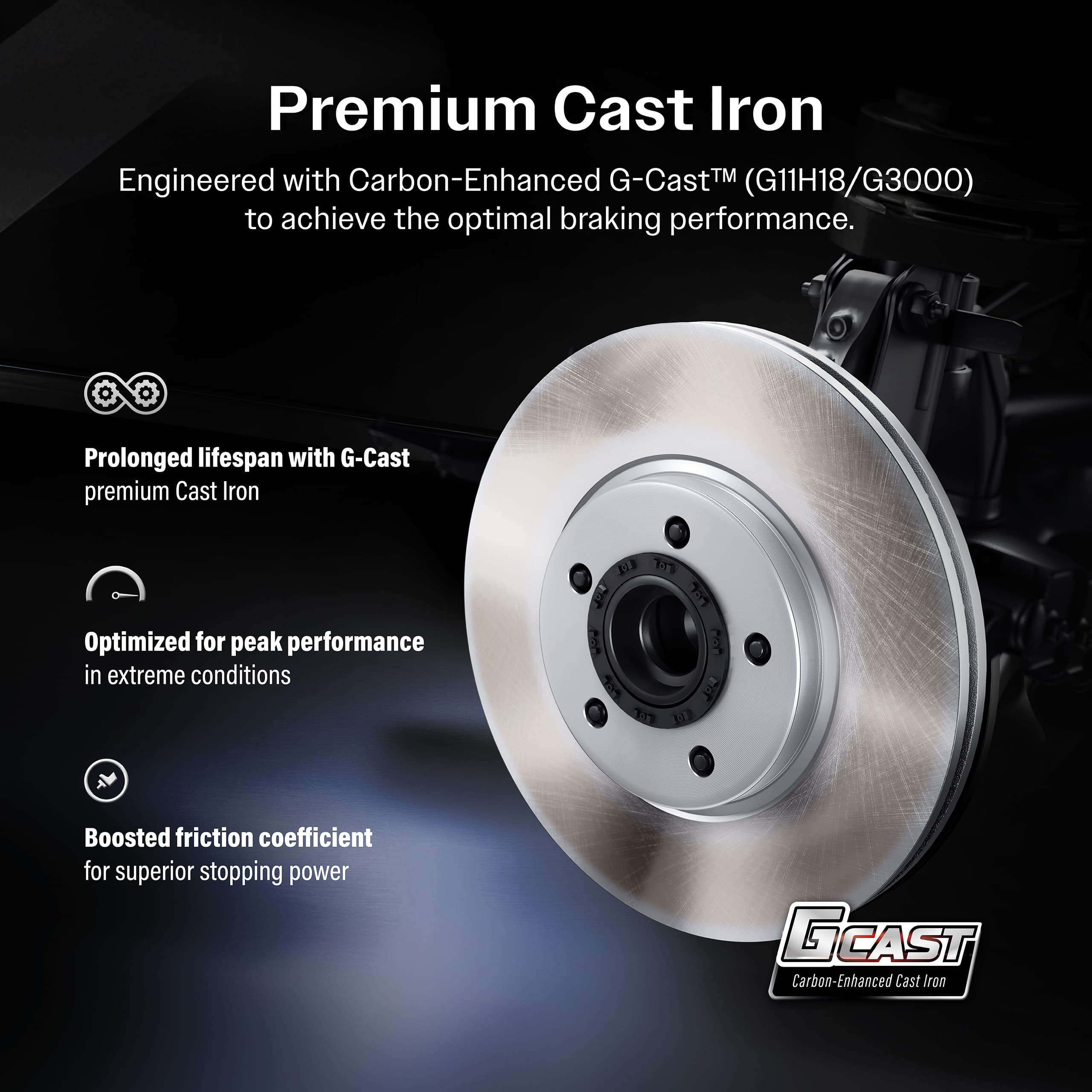 Genius - GCR-682665 - Rear Disc Brake Rotor image 8