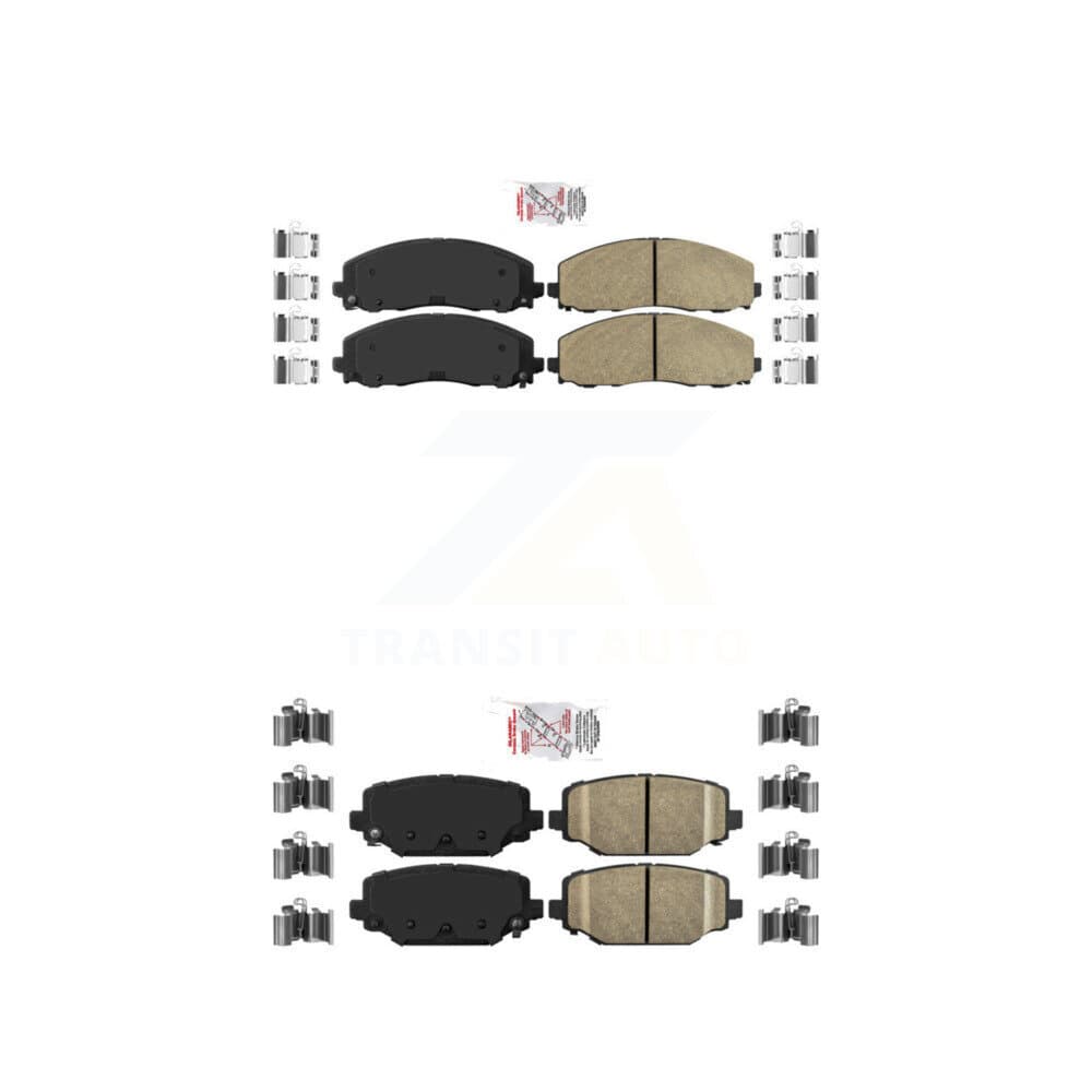 AmeriBRAKES - KNF-100012 - Front and Rear Disc Brake Pad Kits image 1