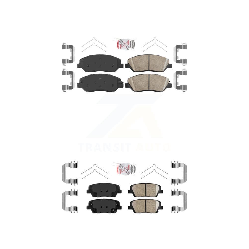AmeriBRAKES - KNF-100098 - Front and Rear Disc Brake Pad Kits image 1