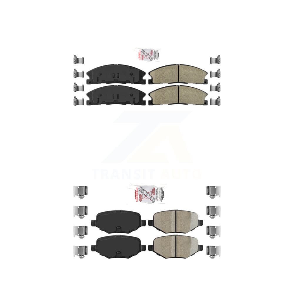 AmeriBRAKES - KNF-100154 - Front and Rear Disc Brake Pad Kits image 1