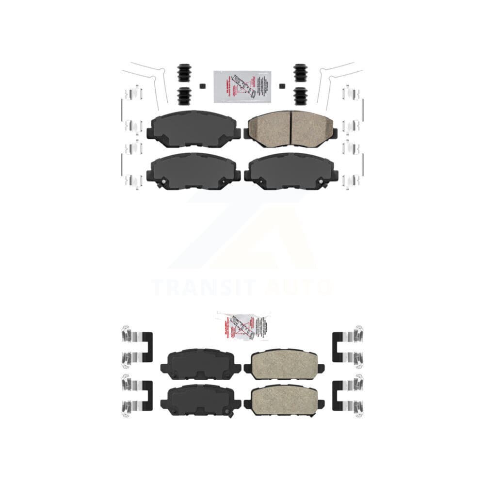 AmeriBRAKES - KNF-100321 - Front and Rear Disc Brake Pad Kits image 1